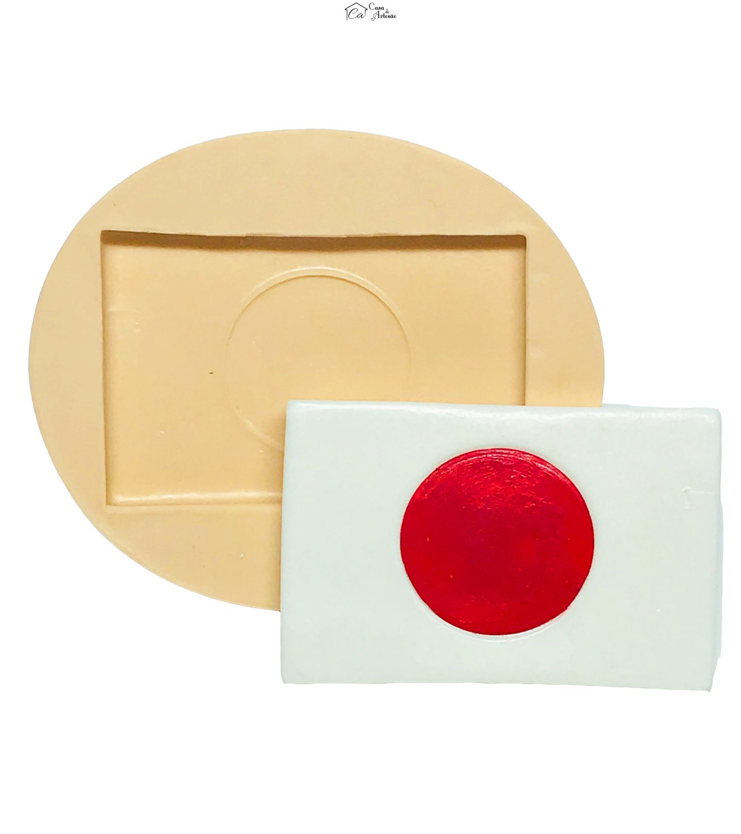 Molde de silicone - Japao - Bandeira - Grande - P565