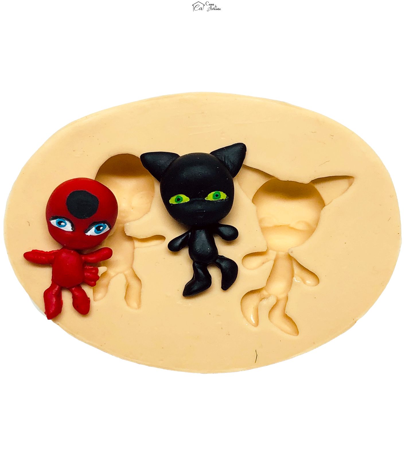 Molde de silicone - Ladybug - Tikki e Plagg