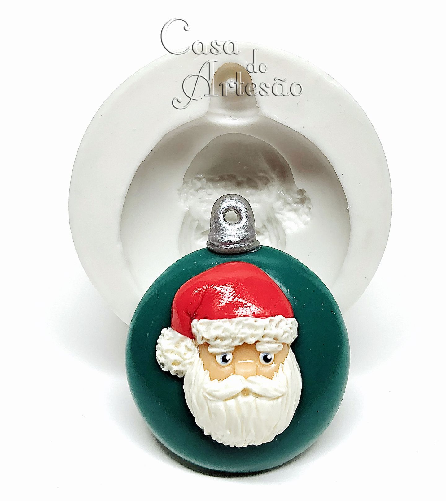 Natal - Rosto Papai Noel na Bola - Mdedio - P890