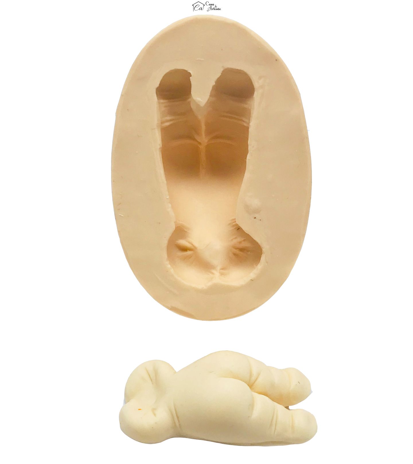 Molde de silicone - Corpo Menina Deitada Bruço Média