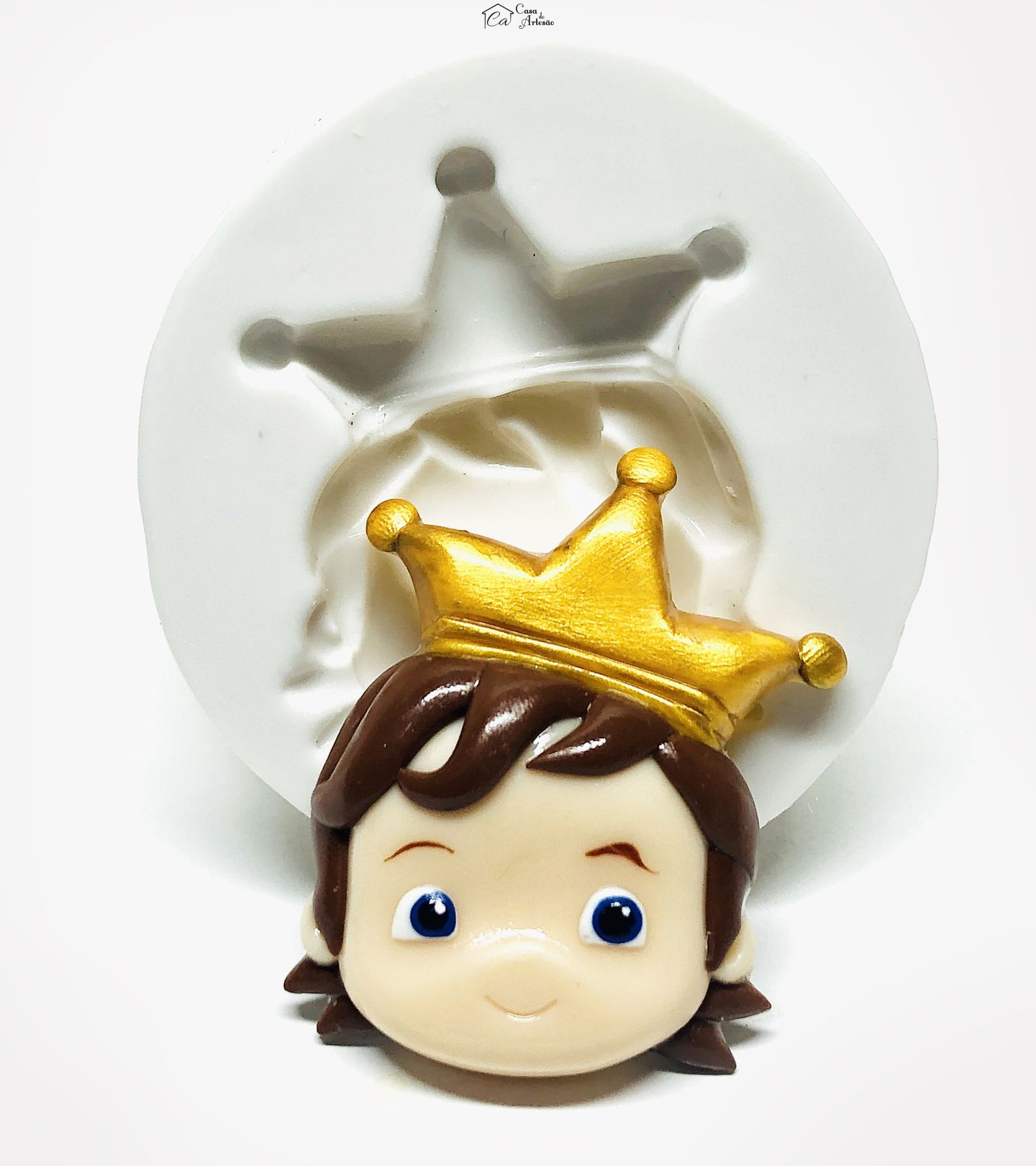 Molde de silicone - O Pequeno Principe - Rosto Principe - Medio - P1042