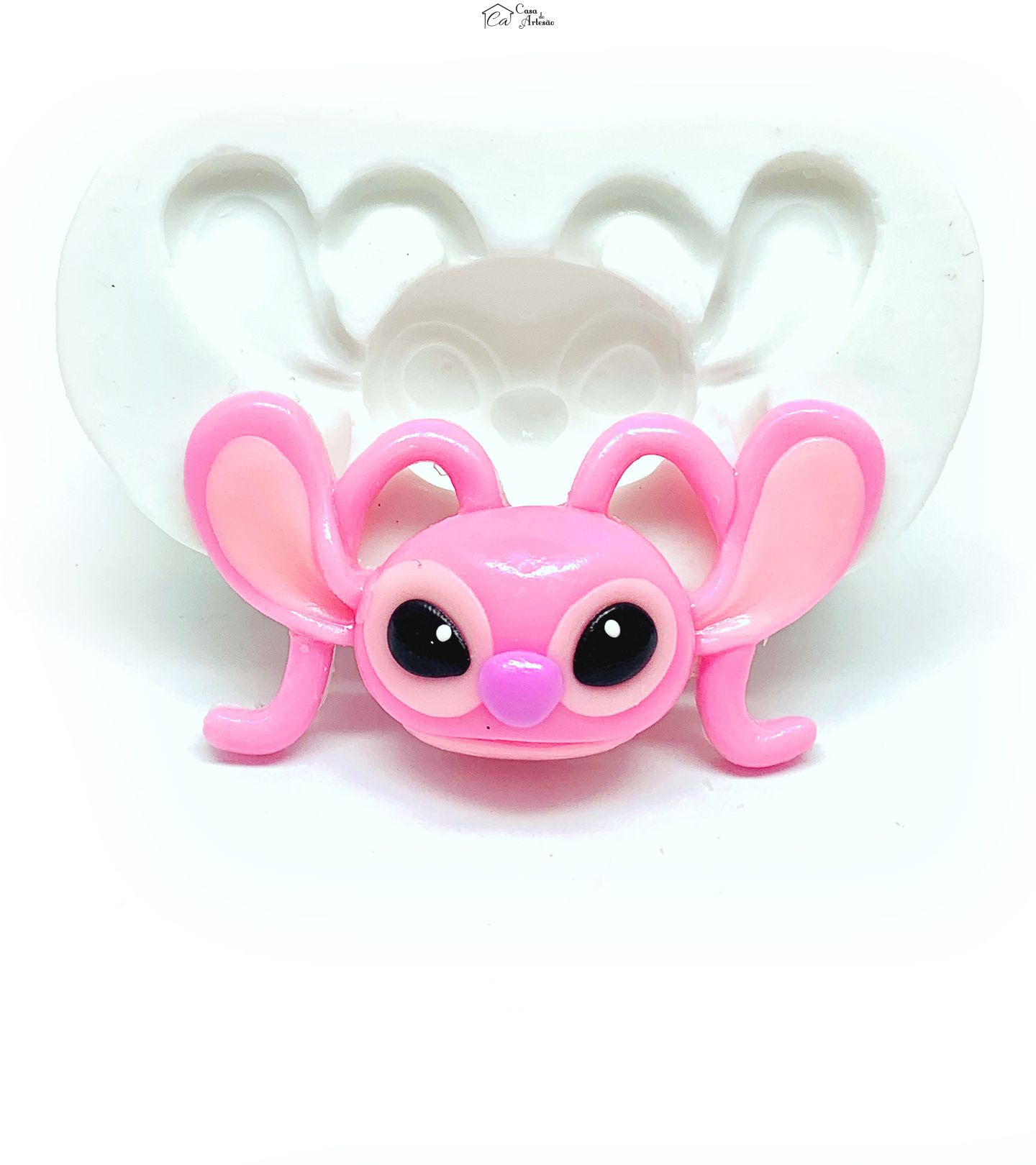 Molde de silicone - Lilo & Stitch - Rosto Angel - Grande - P1204