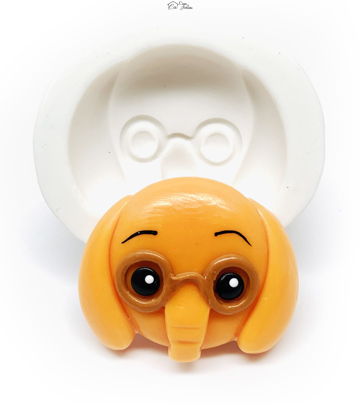 Molde de silicone - Palhaço Plim Plim - Rosto Nesho - Pequeno - P1217