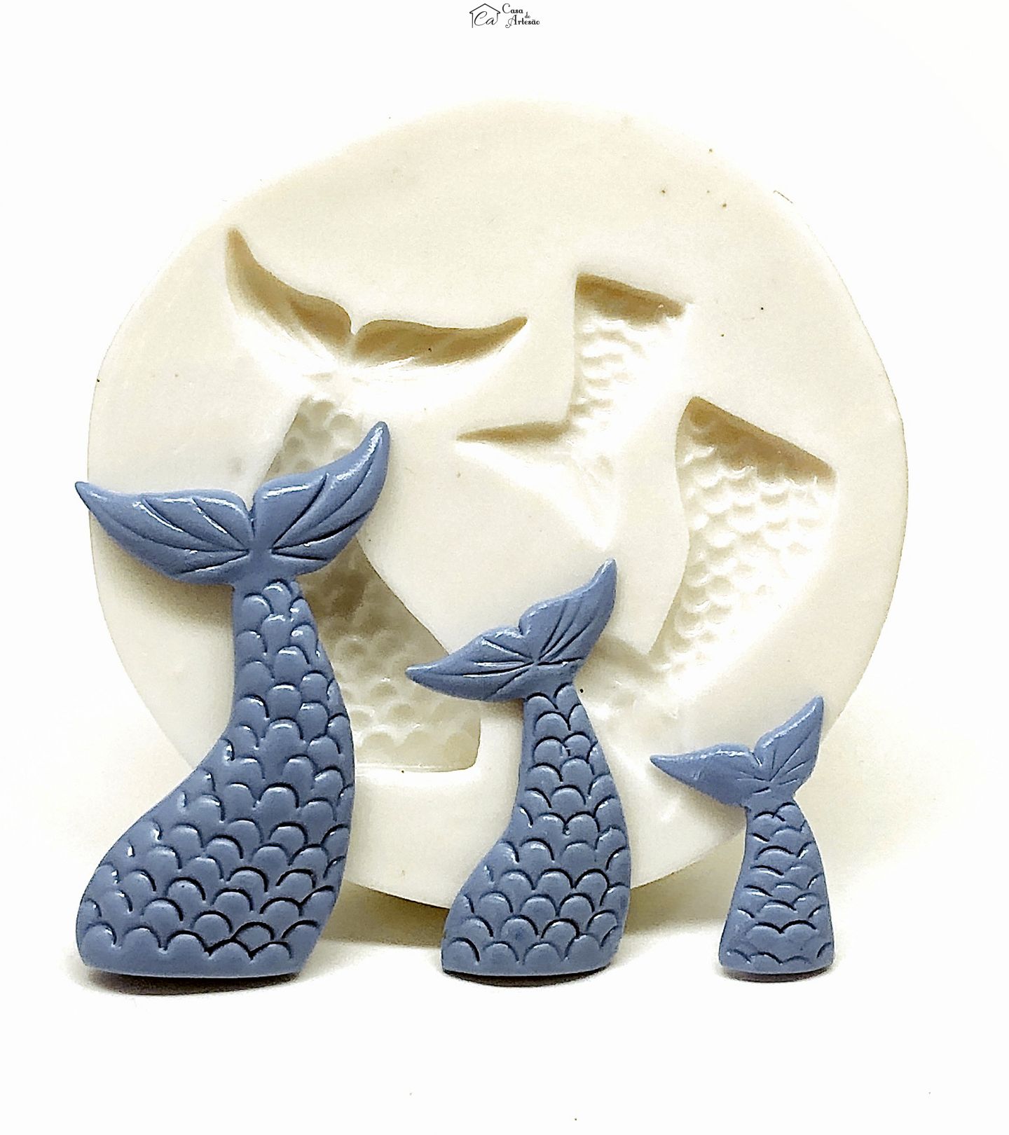 Molde de silicone - Cauda da Sereia - Mod.06 - 03 Tamanhos - P258