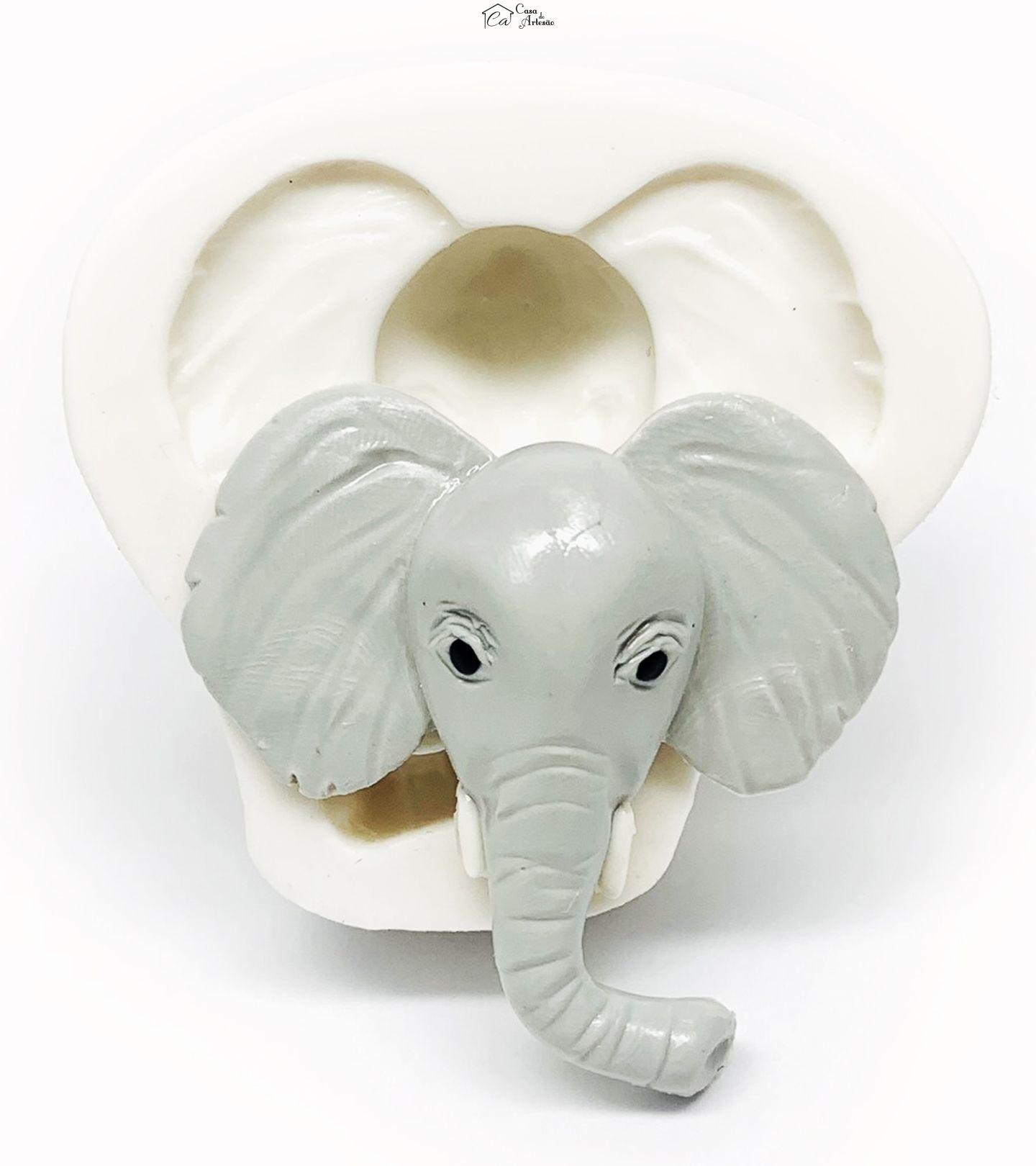 Molde de silicone - Elefante - Rosto Medio - P1174