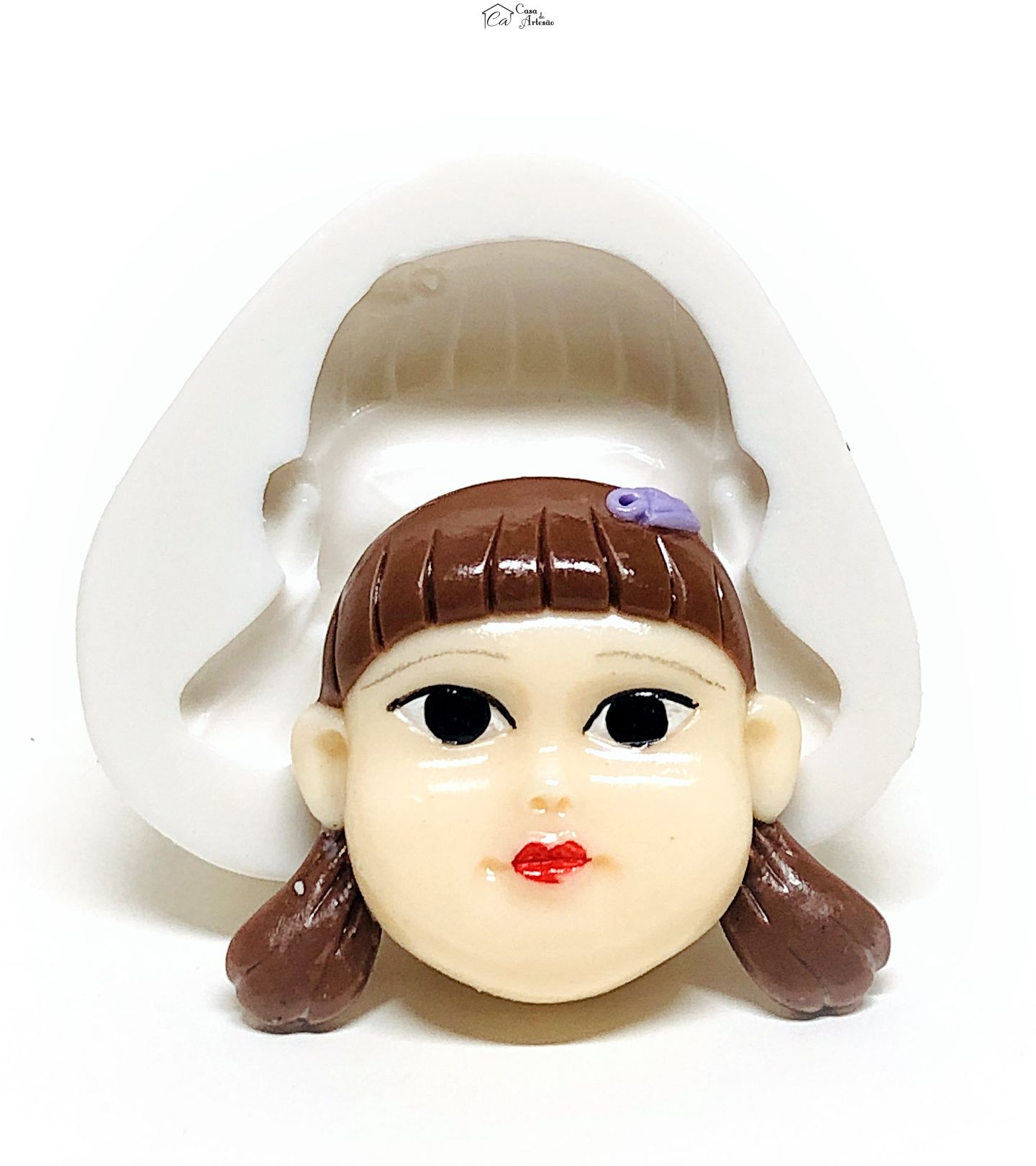 Molde de silicone - Round 6 - Rosto Boneca - Grande - P1106