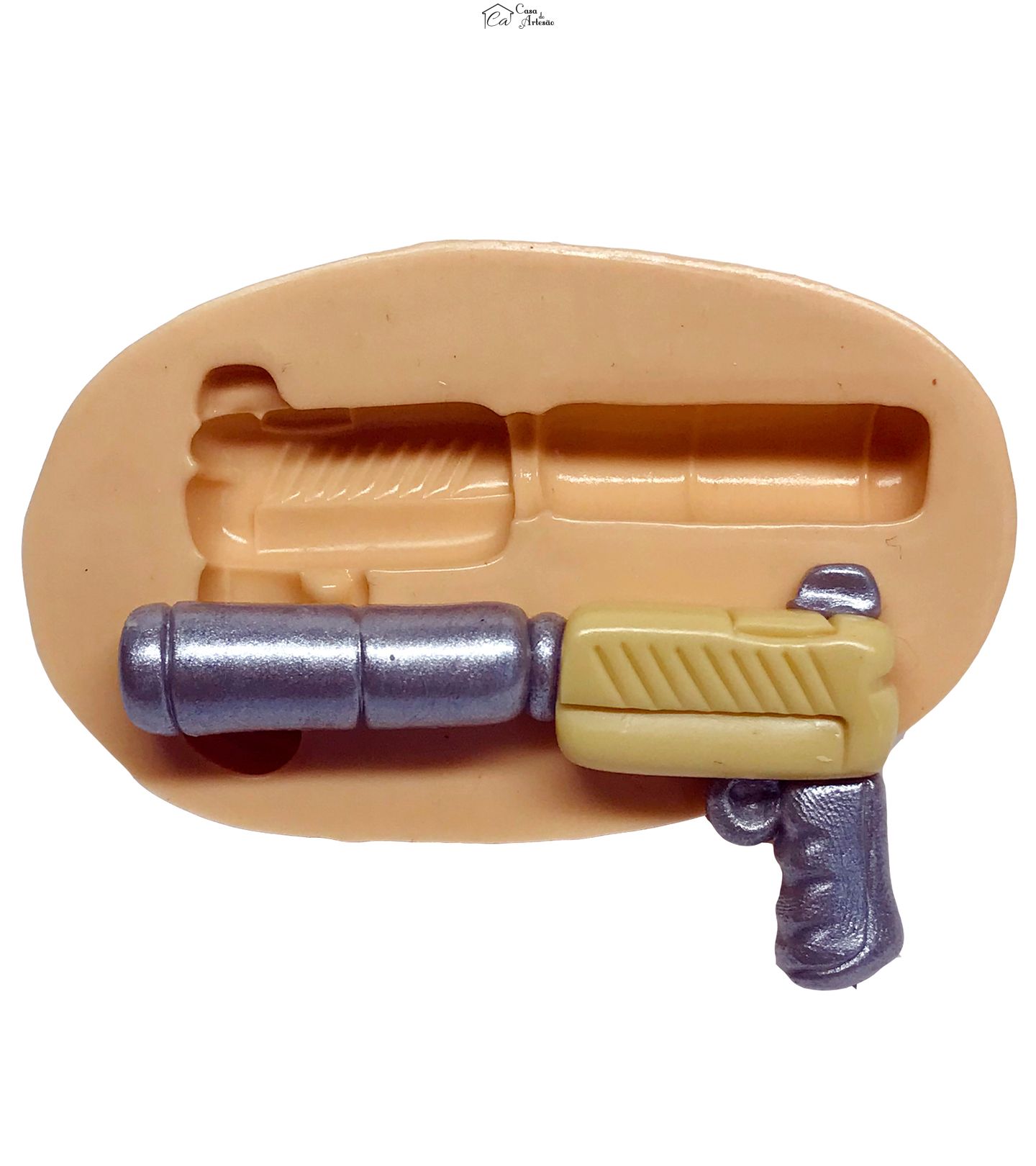 Molde de silicone - Fortnite - Pistola Silenciada - Grande - P599