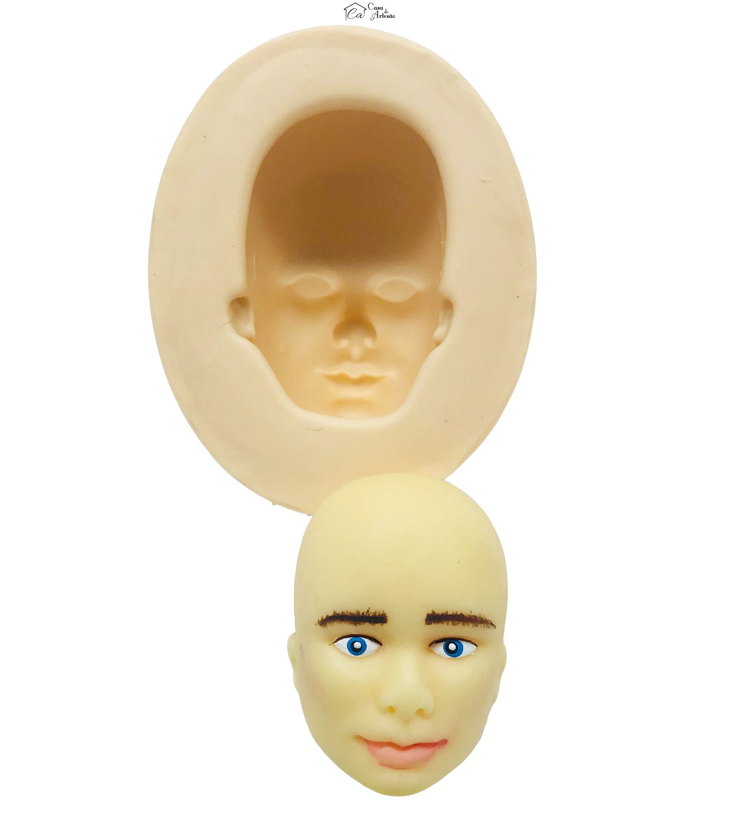 Molde de silicone - Rosto Humanizado Masculino - Mod. 05