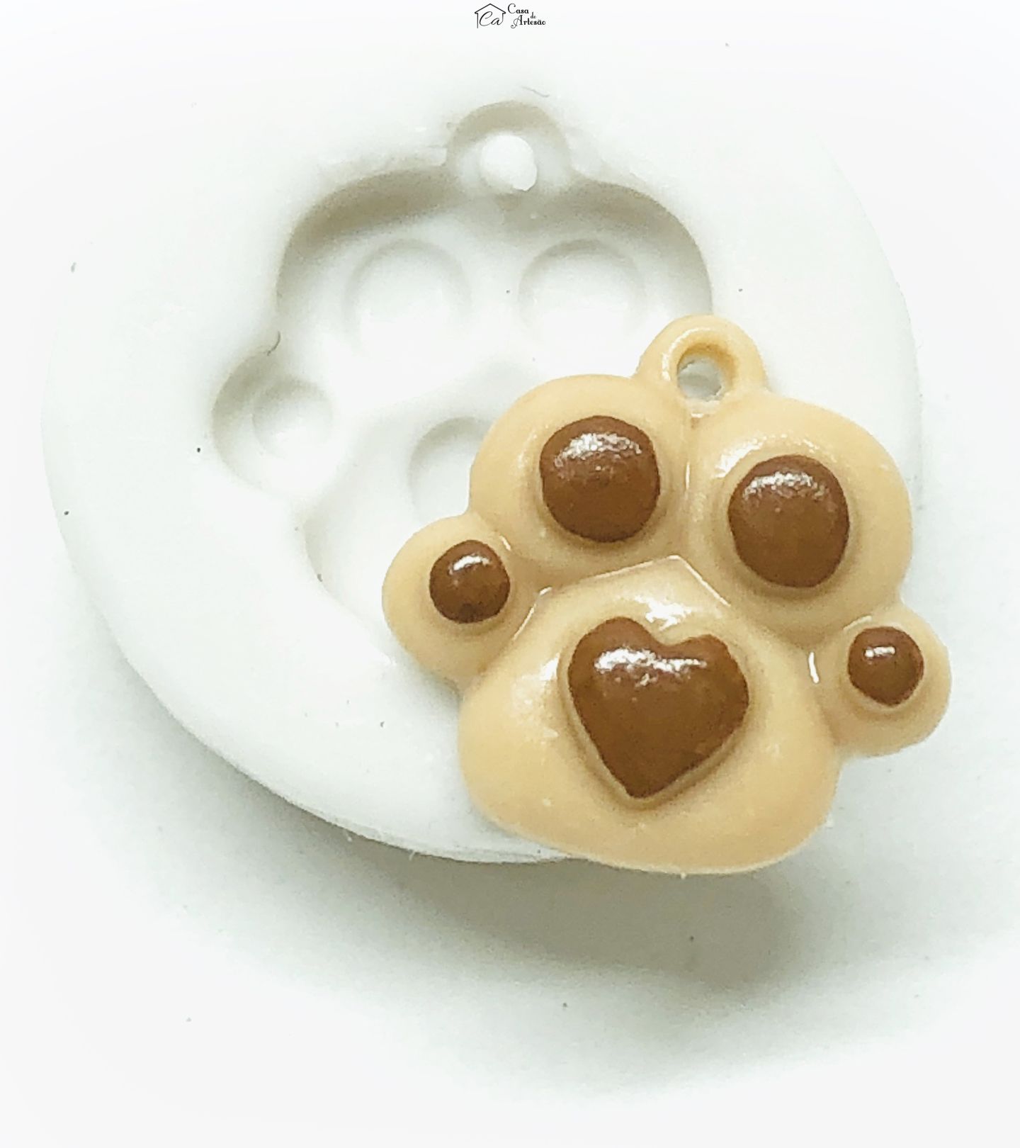 Molde de silicone - Pingente - Pata Cachorro - Pequena - P1045
