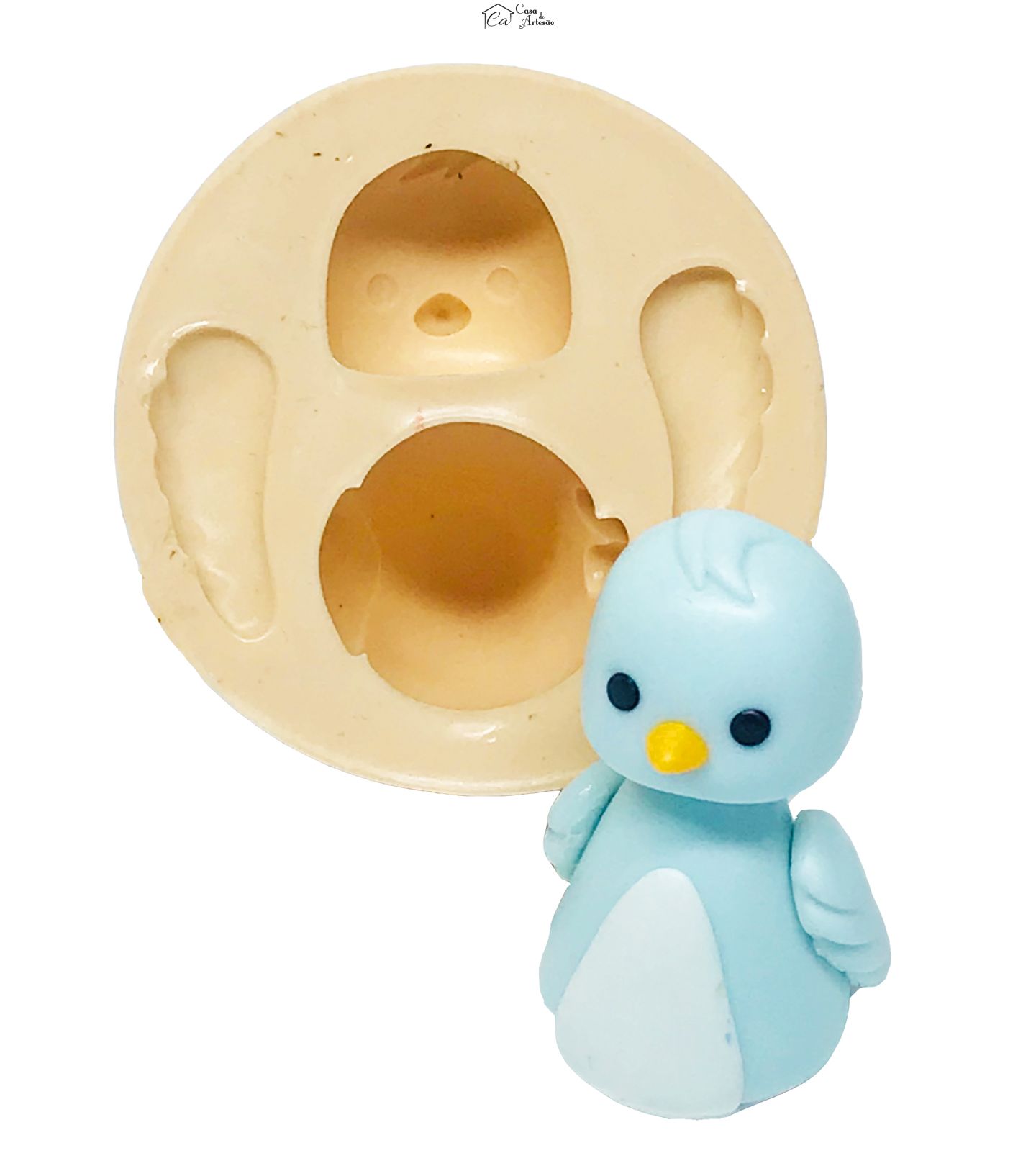 Molde de silicone - Pássaro - 3D - Mod. 02 - Medio - P632