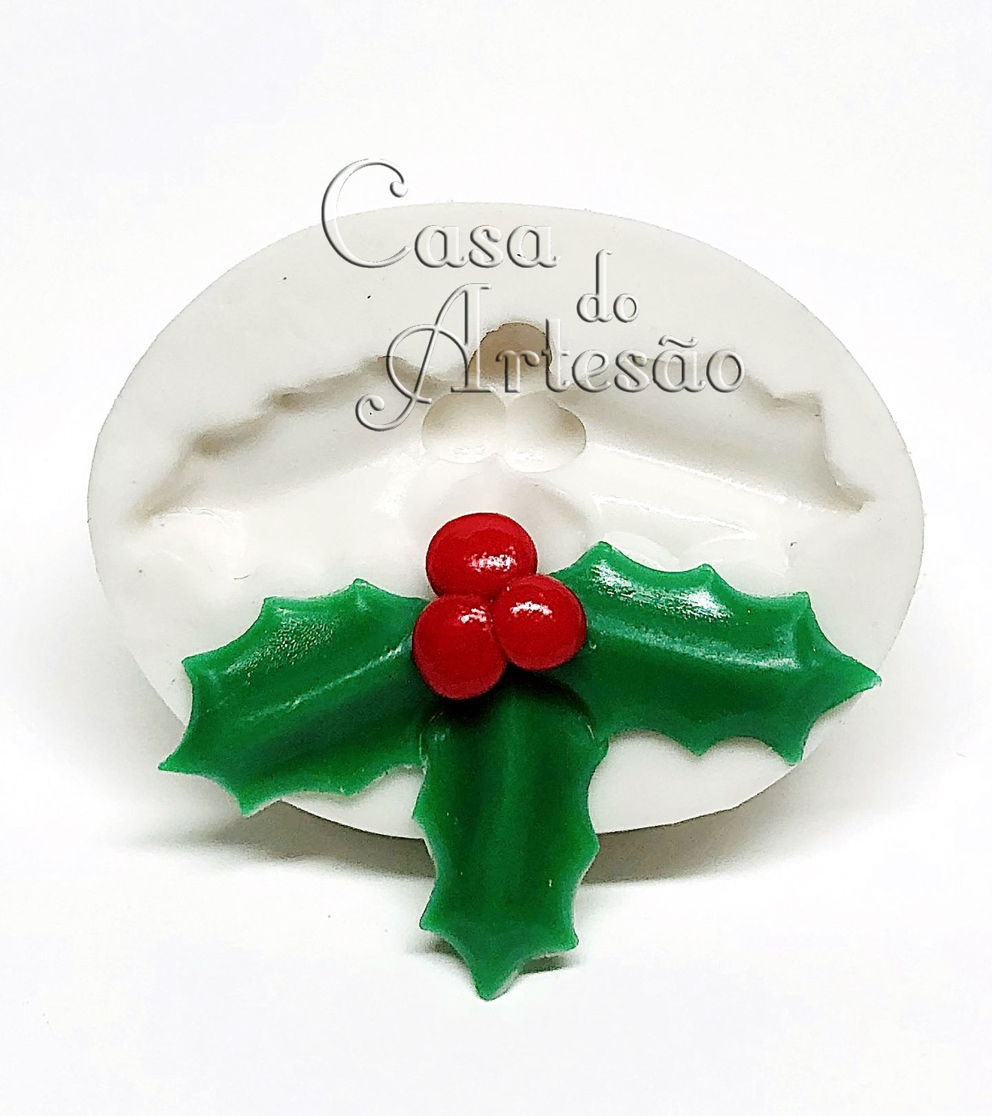 Molde de silicone - Natal - Azevinho - Mod.01 - Pequeno - P896