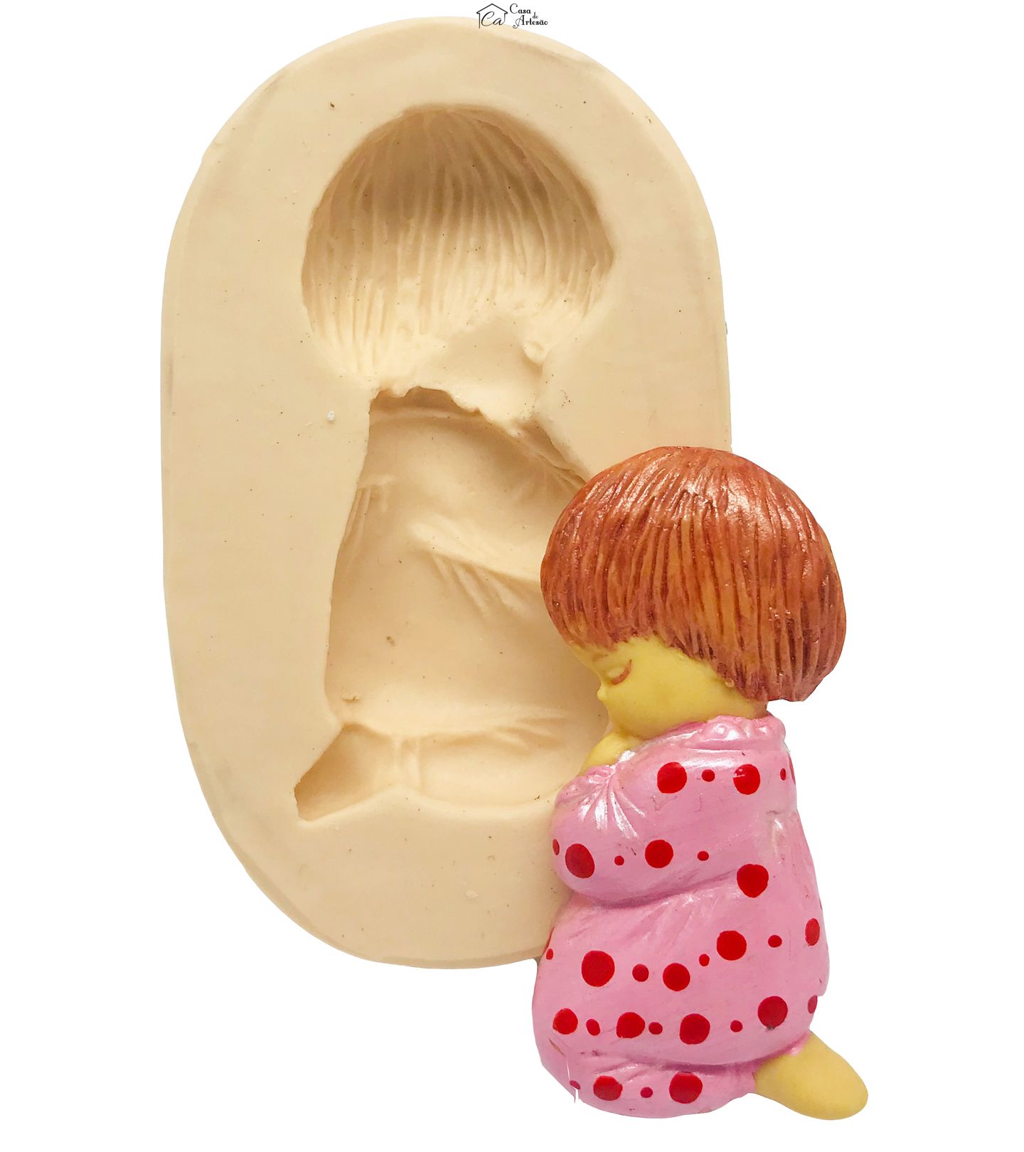 Molde de silicone - Menina Rezando