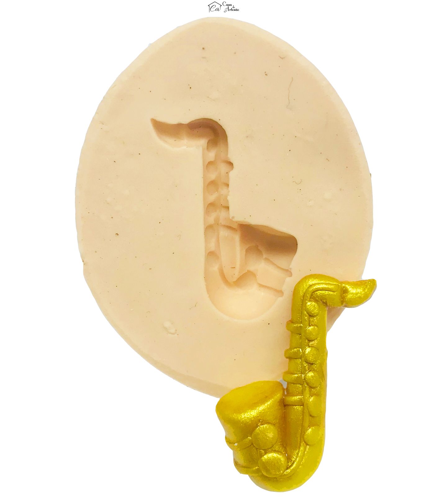 Molde de silicone - Instrumentos Musicais - Saxofone - Pequeno - P462