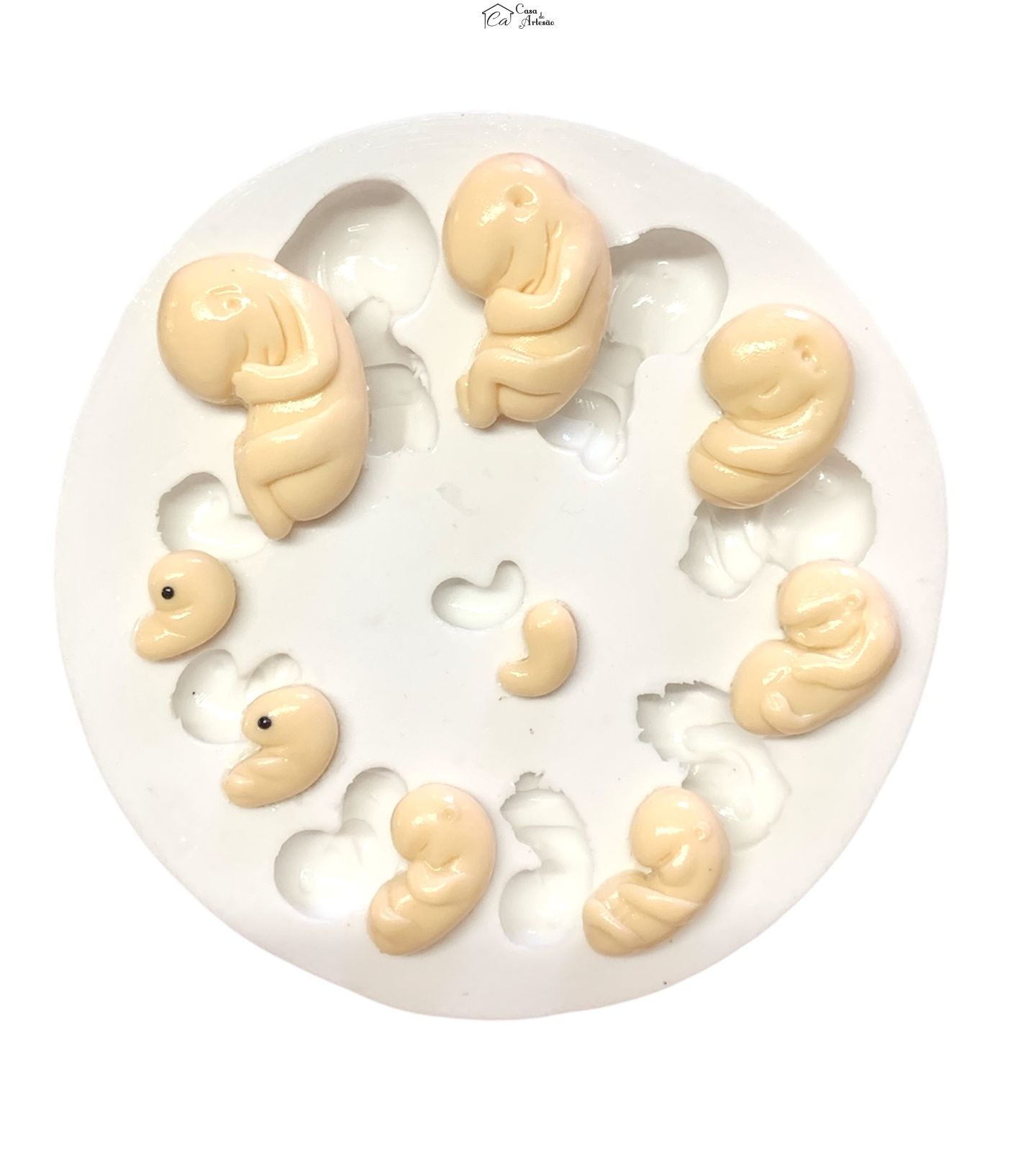 Molde de silicone - Bebes - Gestação - 09 Etapas - P1253