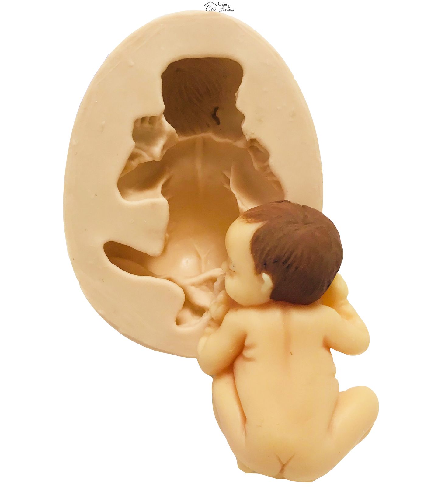 Molde de silicone - Bebe de Bruços
