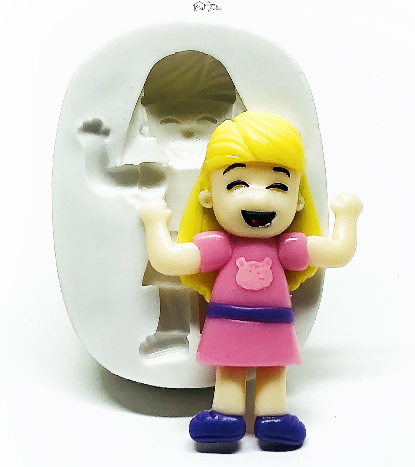 Molde de silicone - Os Aventureiros - Aventureira Rosa - Grande - P1014