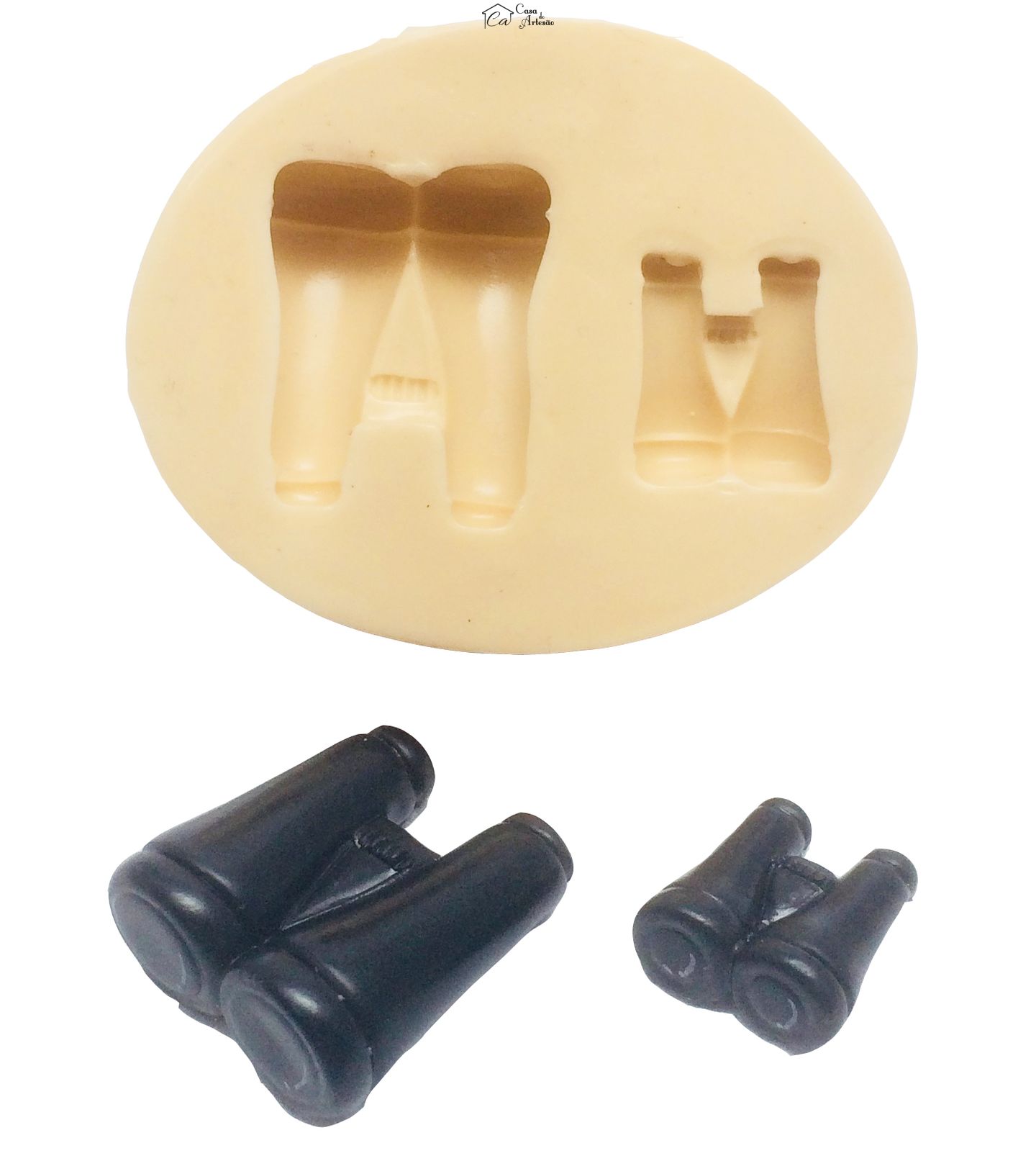 Molde de silicone - Binoculo - 02 Tamanhos - P210