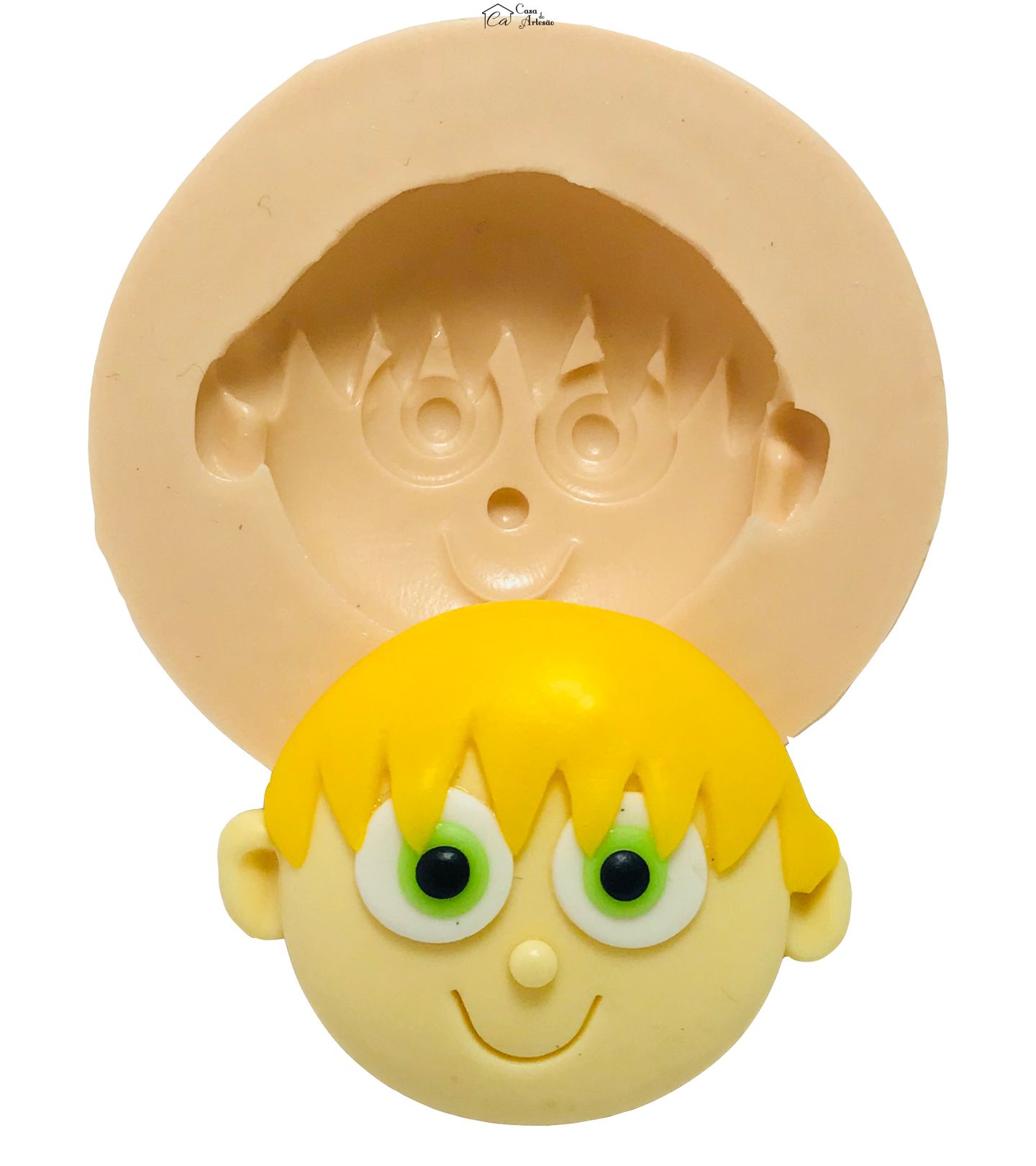 Molde de silicone - Os Pequerruchos - Rosto Julinho - Medio - P425