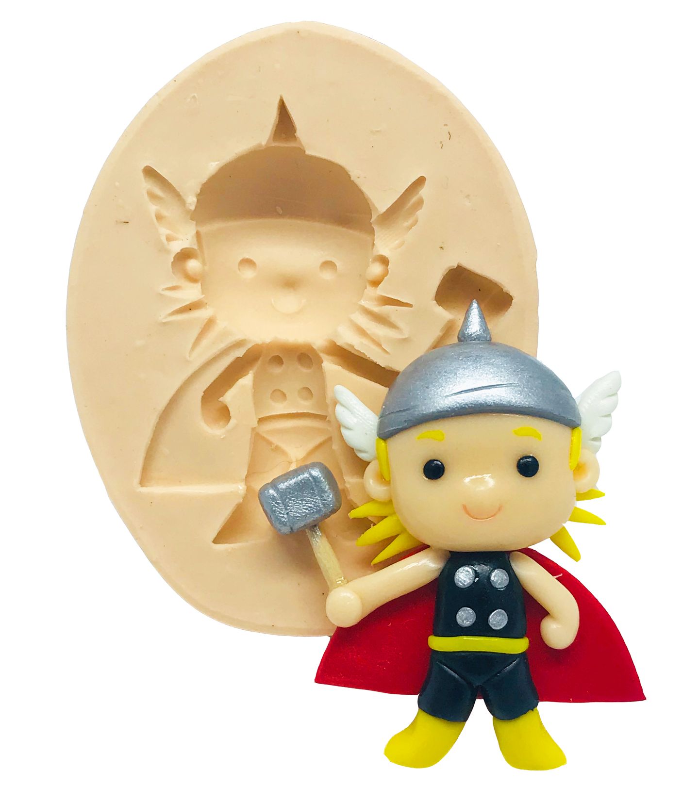 Molde de silicone - Os Vingadores - Fofinhos - Thor Baby - Grande - P481