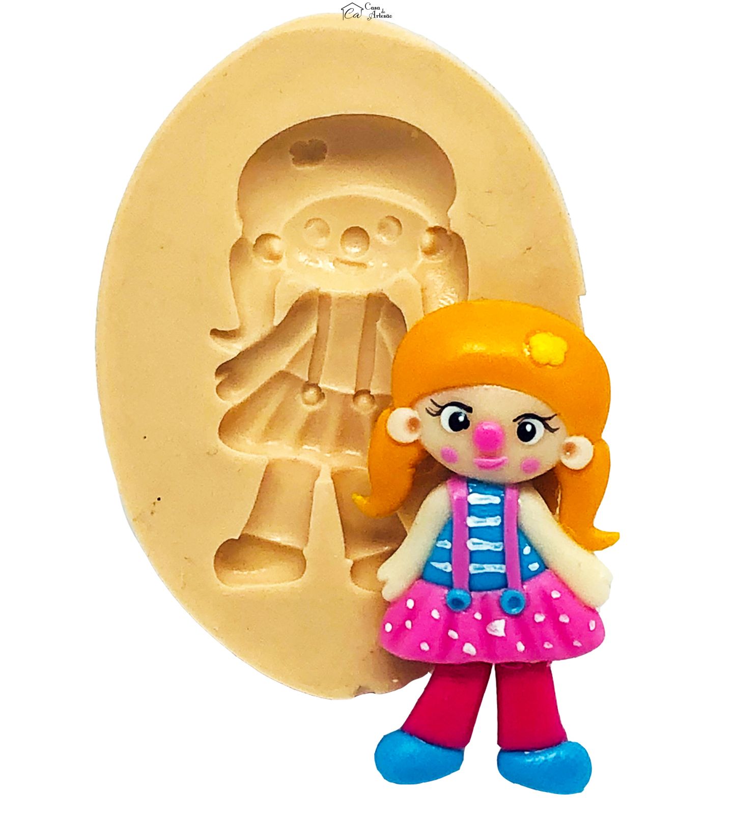 Molde de silicone - Circo Rosa - Palhaça 2 - Media - P829