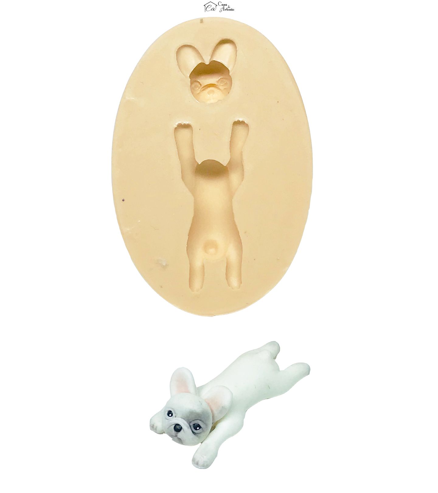 Molde de silicone - Cachorro - Buldog Francês - Pequeno - P627