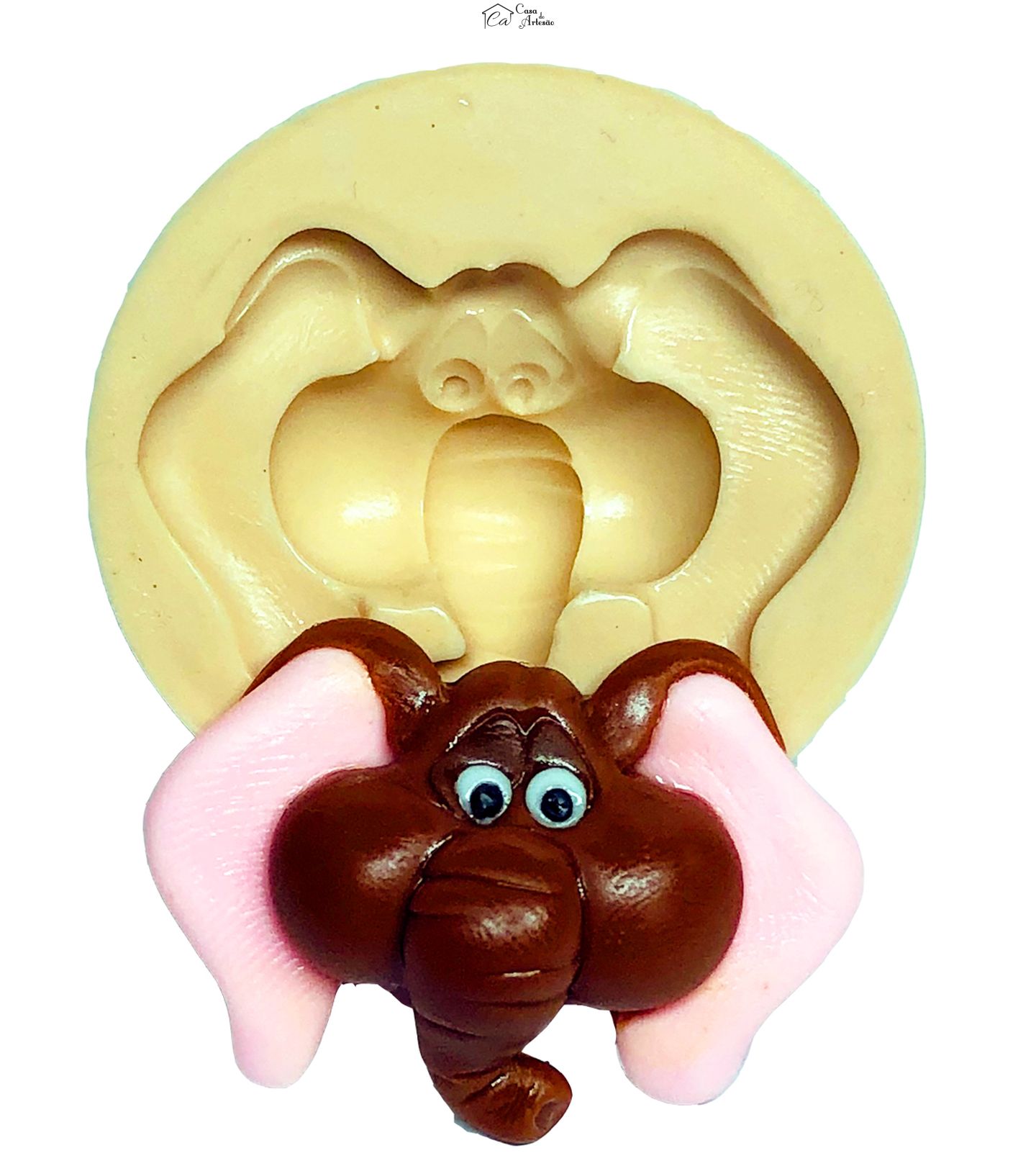 Molde de silicone - Tarzan - Rosto Tantor - Pequeno - P749