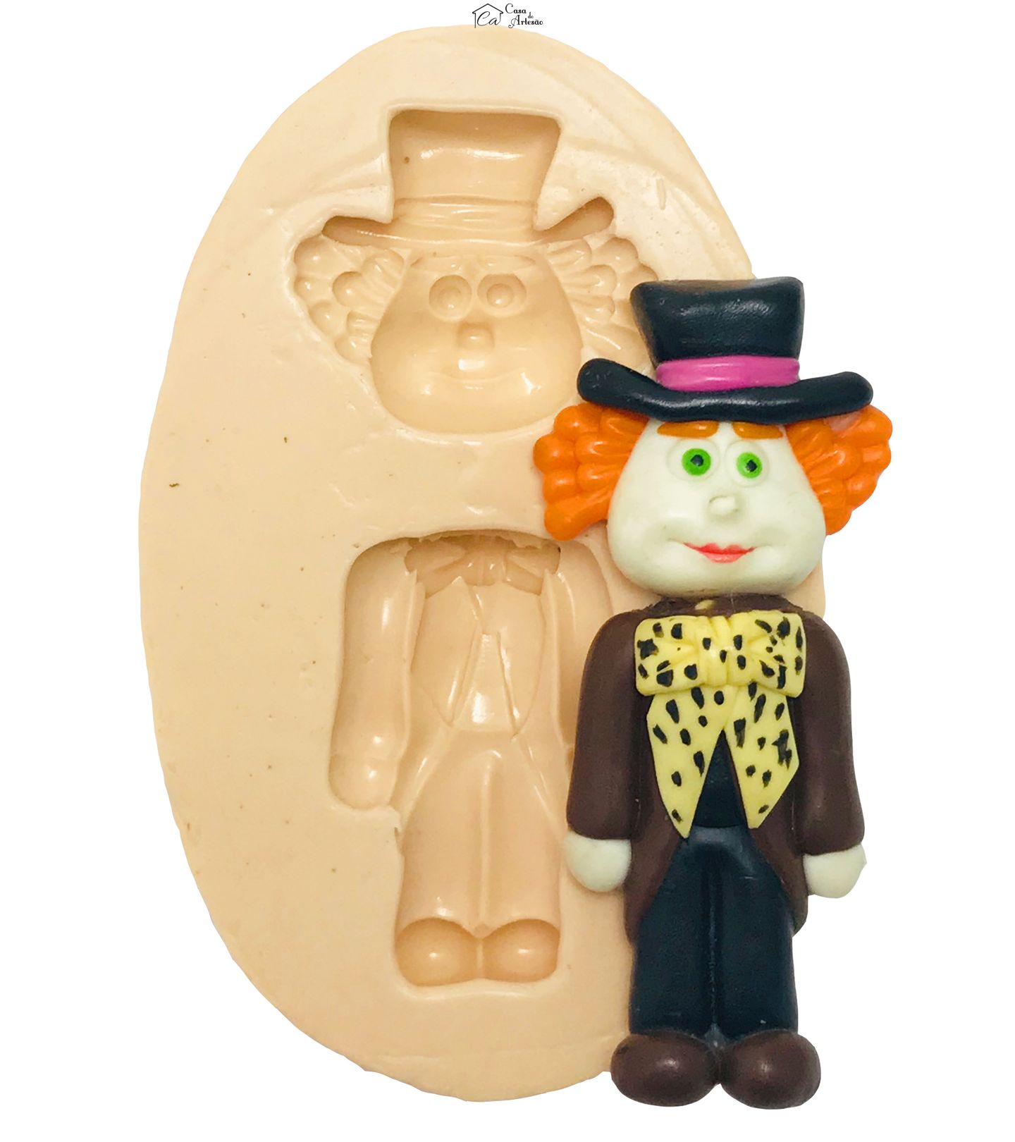 Molde de silicone - Alice no Pais das Maravilhas - Chapeleiro Maluco