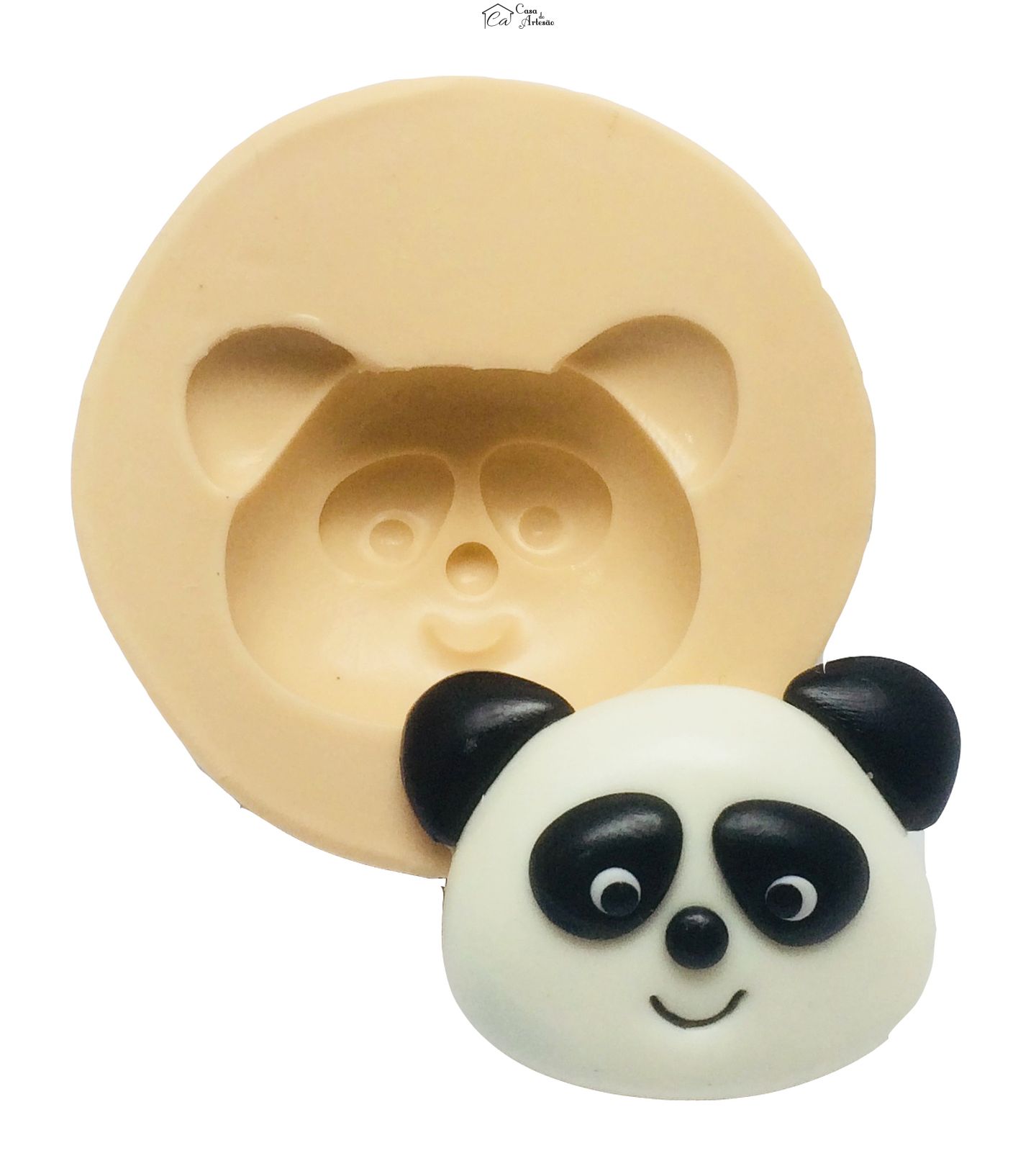 Molde de silicone - Panda - Rosto Medio - P367