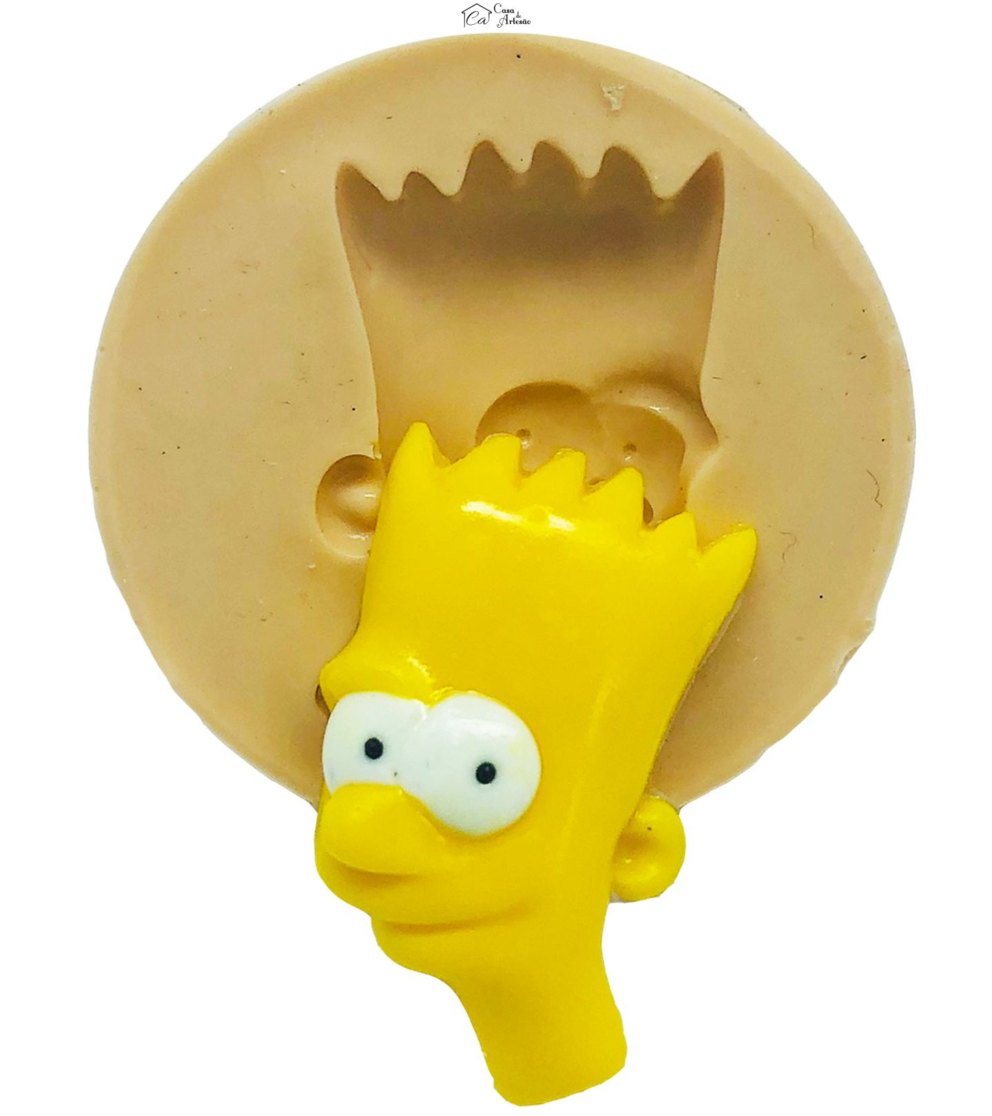 Molde de silicone - Simpsons - Rosto Bart - Pequeno - P822