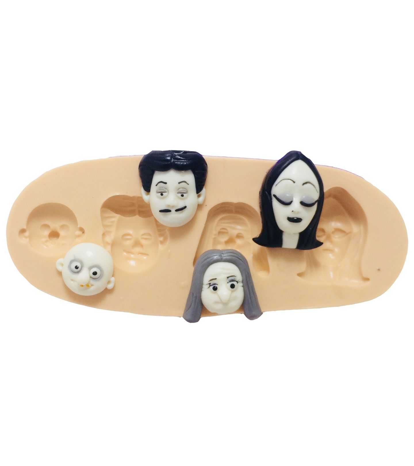 Familia Addams - Rosto Gomez, Morticia, Tio,Vovó - Pequeno - P403
