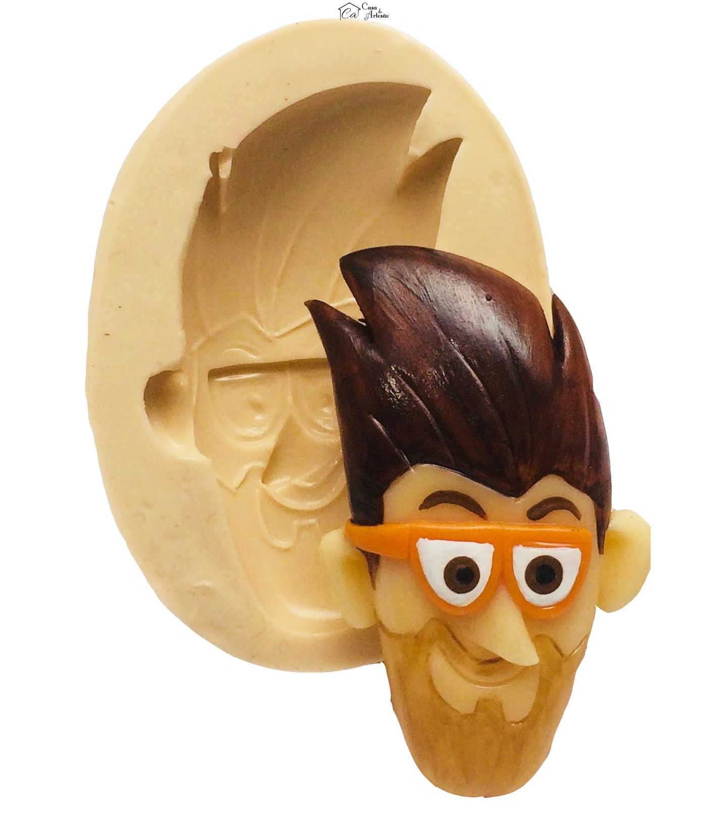 Molde de silicone - Miss Moon - Rosto Paul - Medio - P347