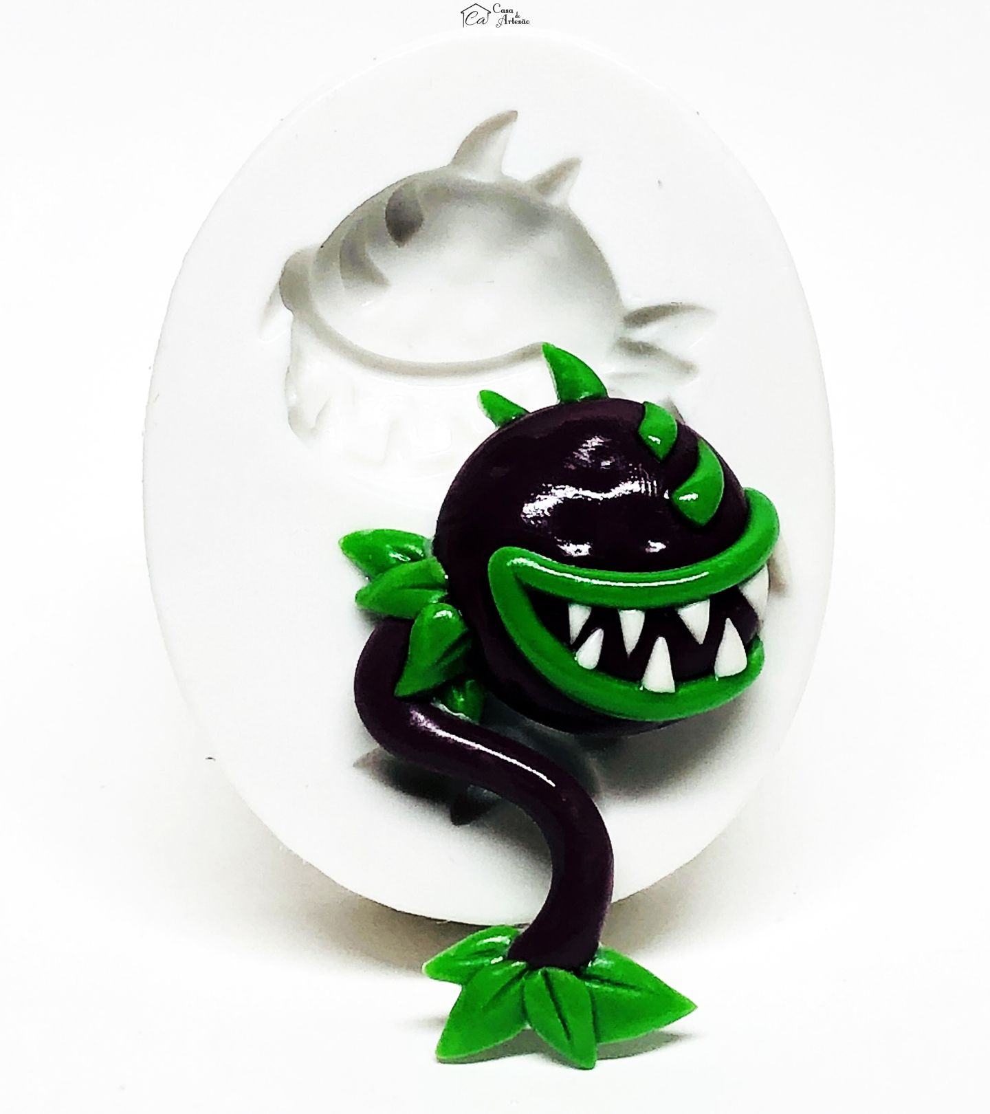 Molde de silicone - Plantas vs Zumbis - Carnivora - Grande - P1060