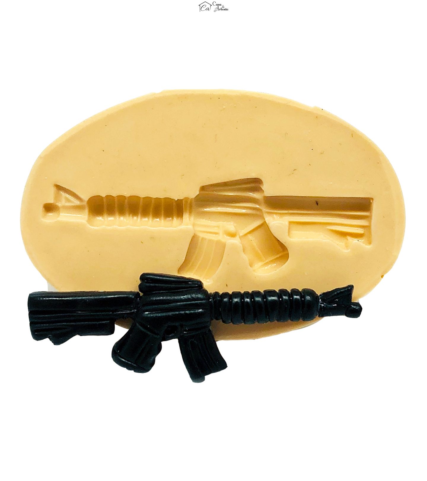 Molde de silicone - Policia - Fuzil - Medio - P847