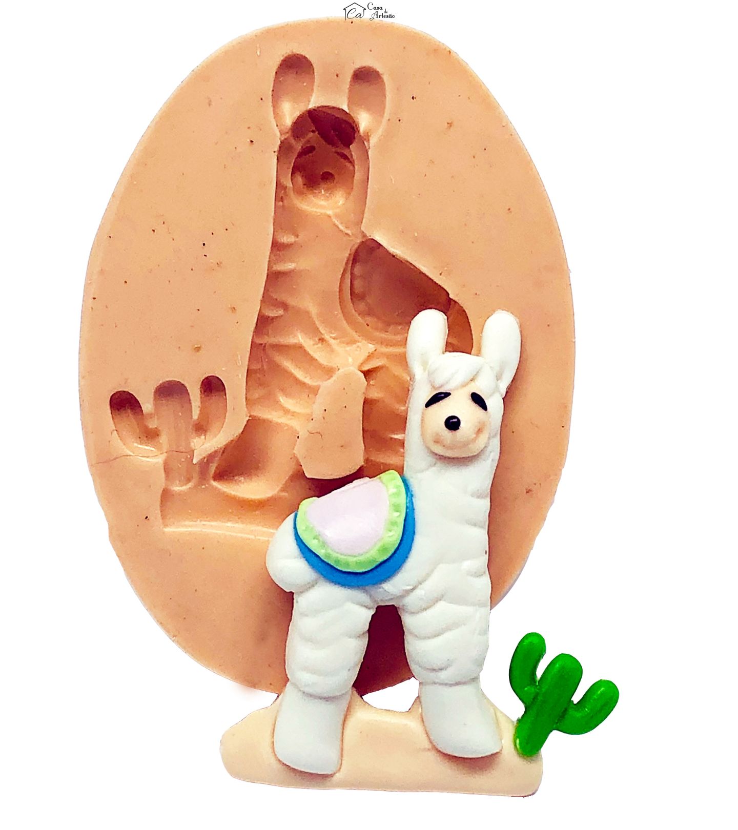 Molde de silicone - Lhama - Mod.02 - Pequena - P755