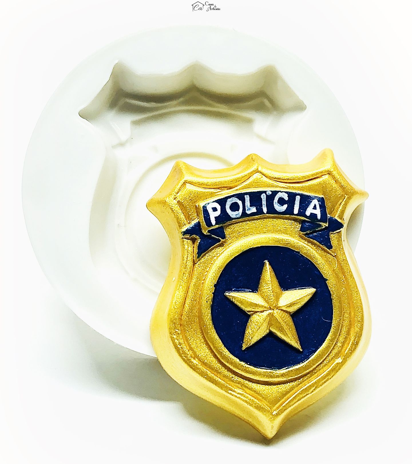 Molde de silicone - Policia - Distintivo II - Grande - P1019