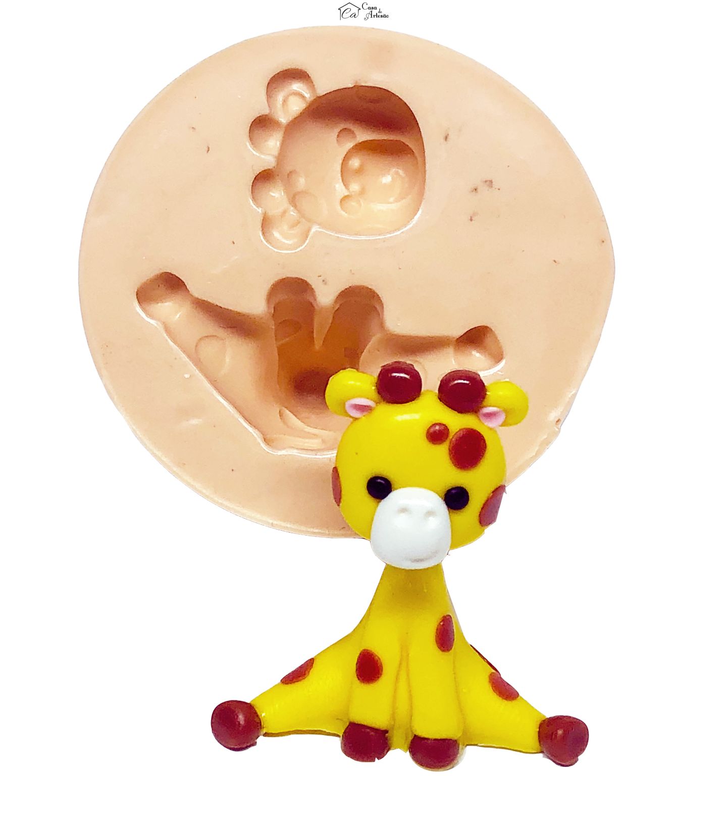 Molde de silicone - Girafa - Corpo Tridimensional - Pequena - P658