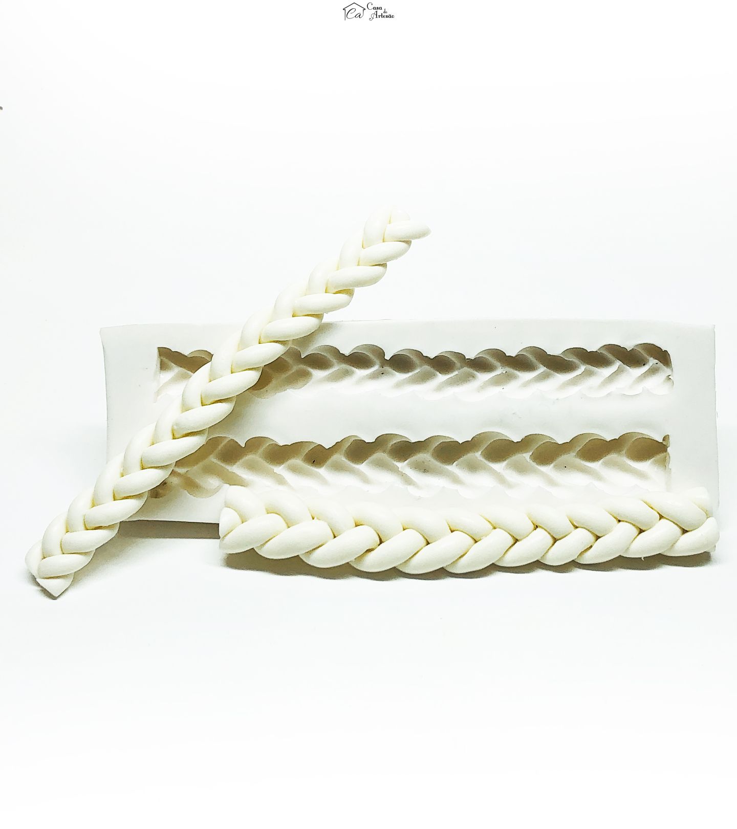 Molde de silicone - Border - Trança - 02 Tamanhos - P957
