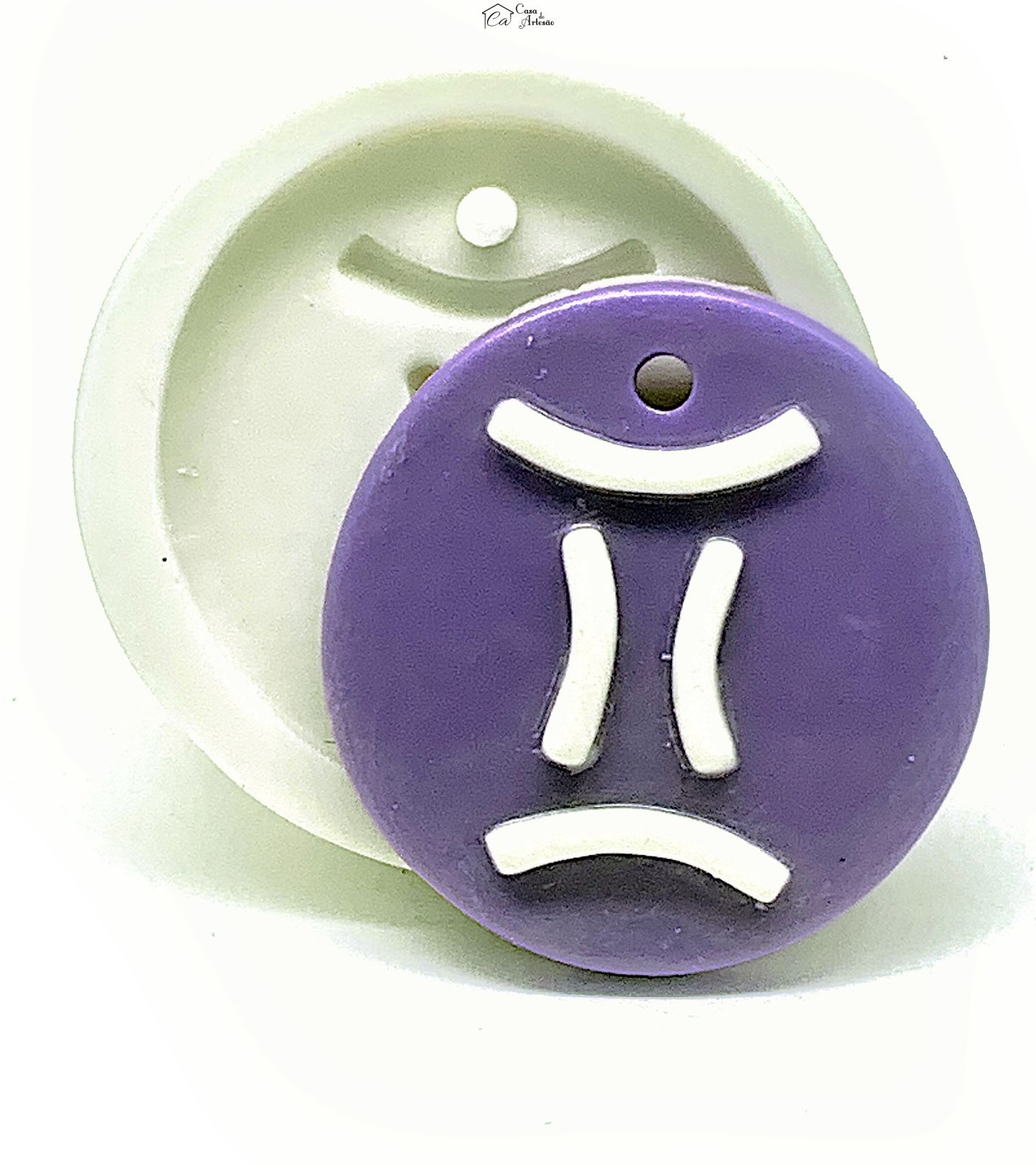 Molde de silicone - Horoscopo - Pingente - Gemeos - Grande - P1144