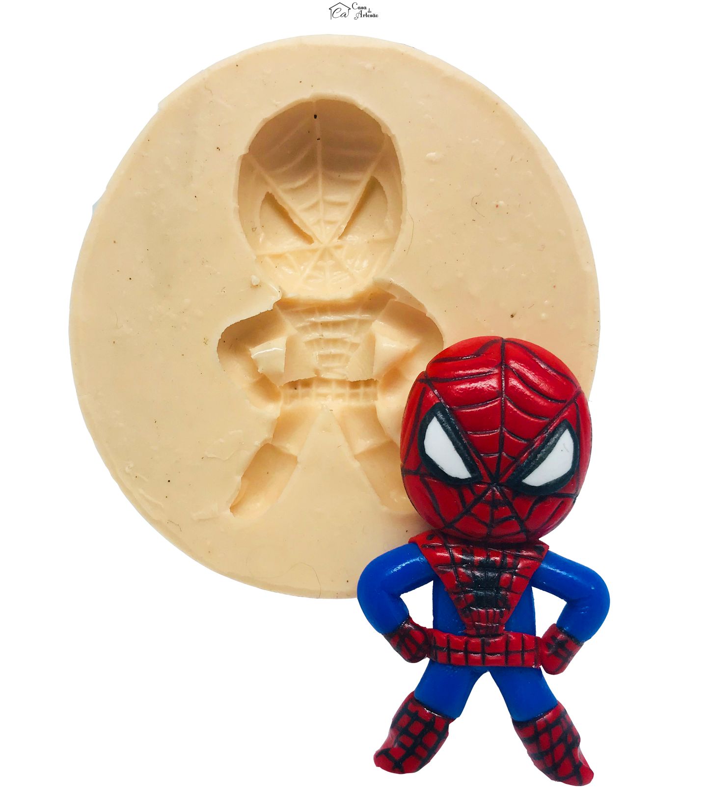 Molde de silicone - Os Vingadores - Fofinhos - Homem Aranha- Medio - P495