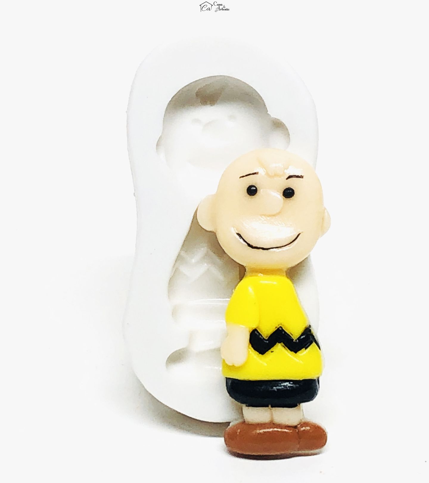 Molde de silicone - Turma do Snoopy - Charlie Brown - Medio - P1076