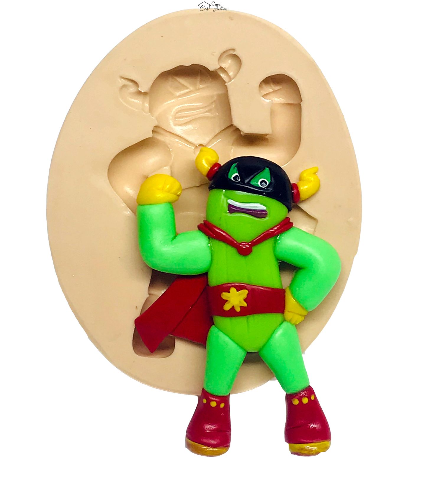 Molde de silicone - O Fantástico Mundo de Bobby - Capitão Squash - Grande - P608