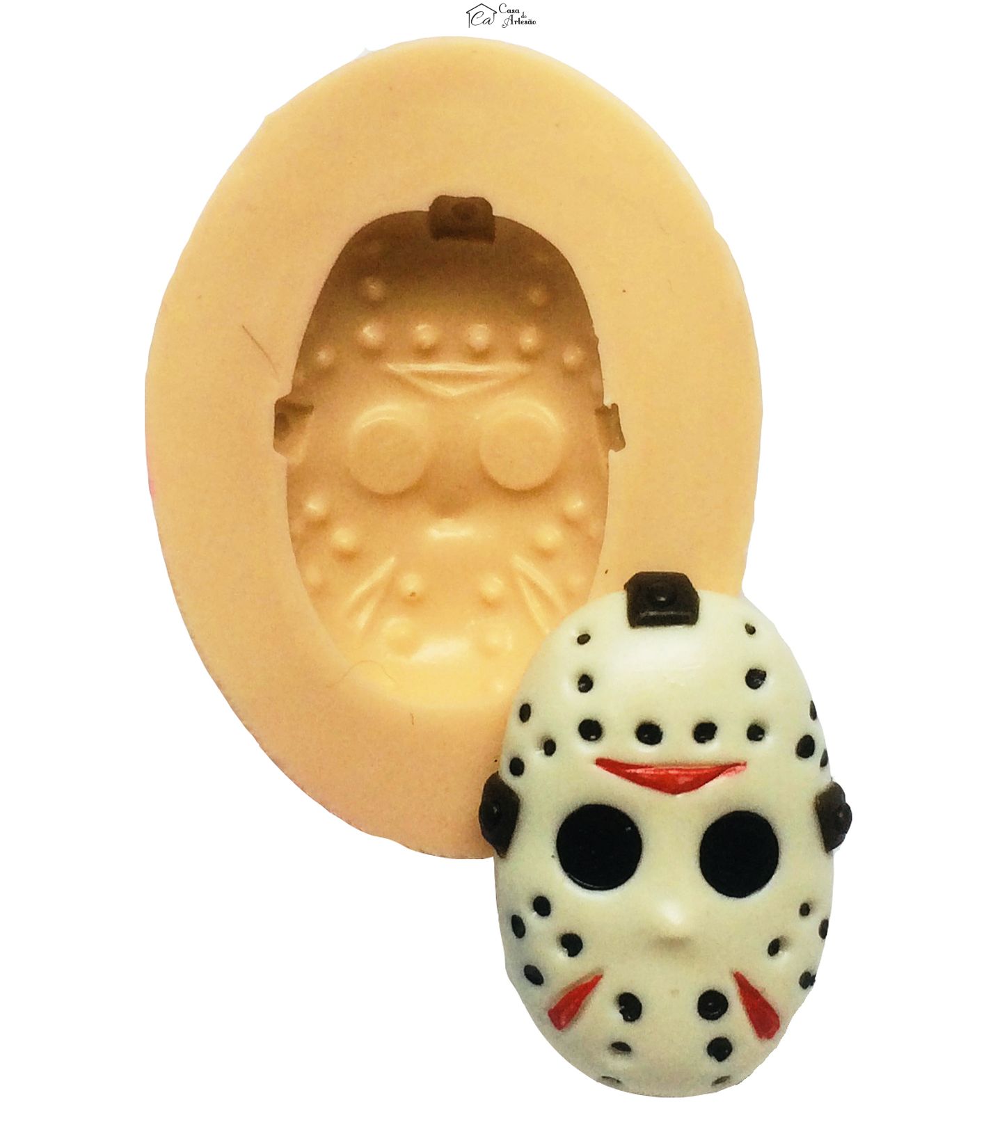 Molde de silicone - Rosto Jason Sexta Feira 13 - Pequeno - P390