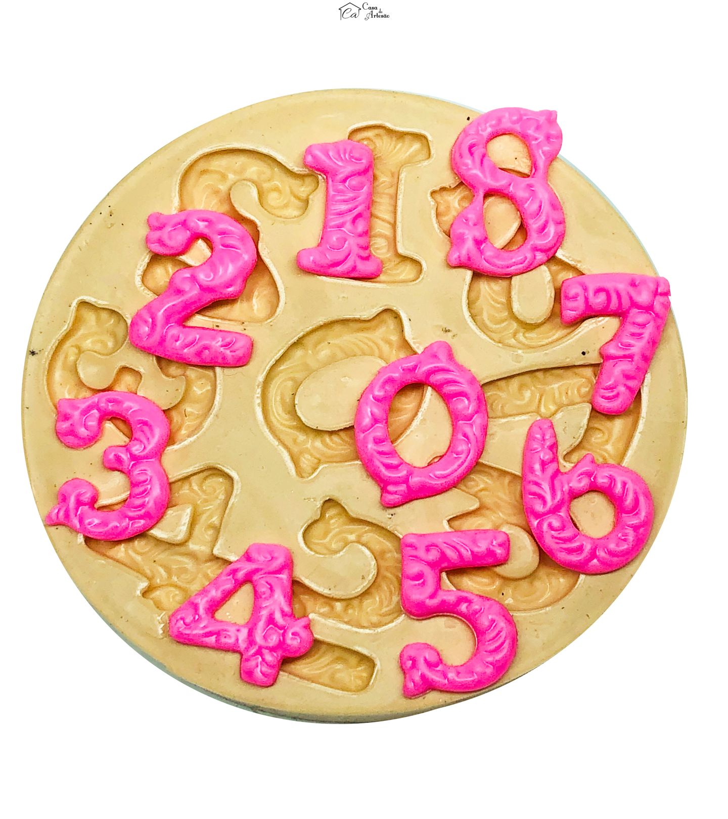 Molde de silicone - Numeros Trabalhados - Medio (4) - P681