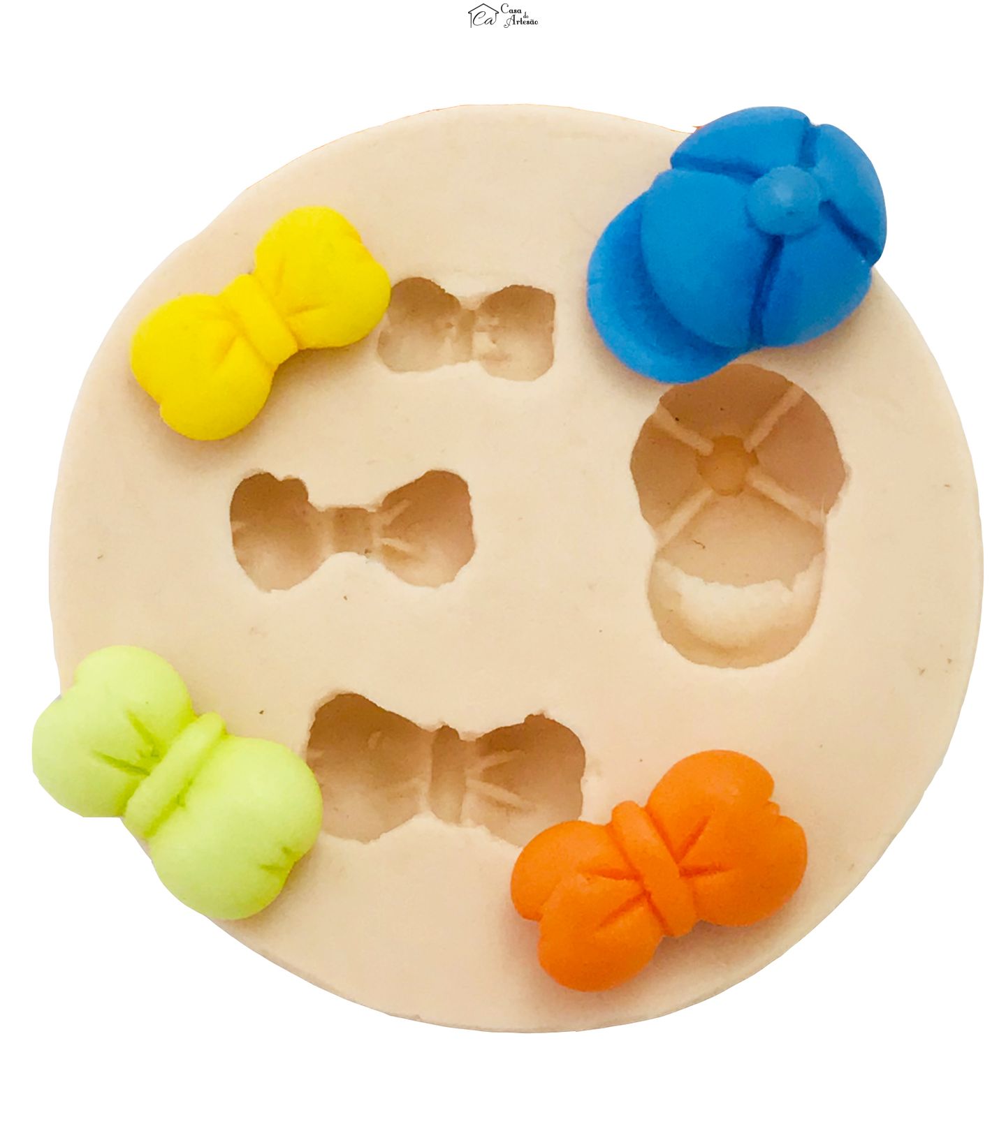 Molde de silicone - Laços e Bone