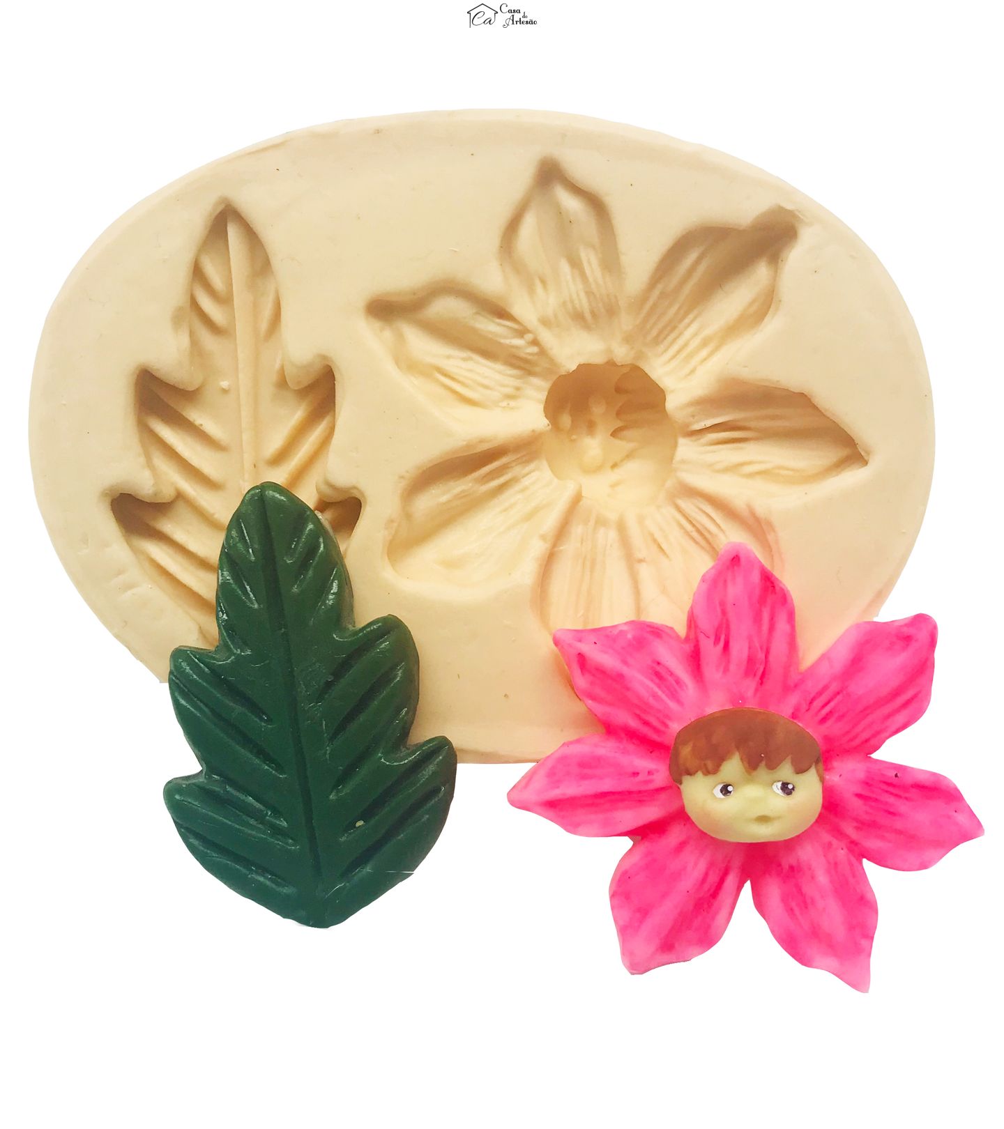 Molde de silicone - Margarida com Rosto