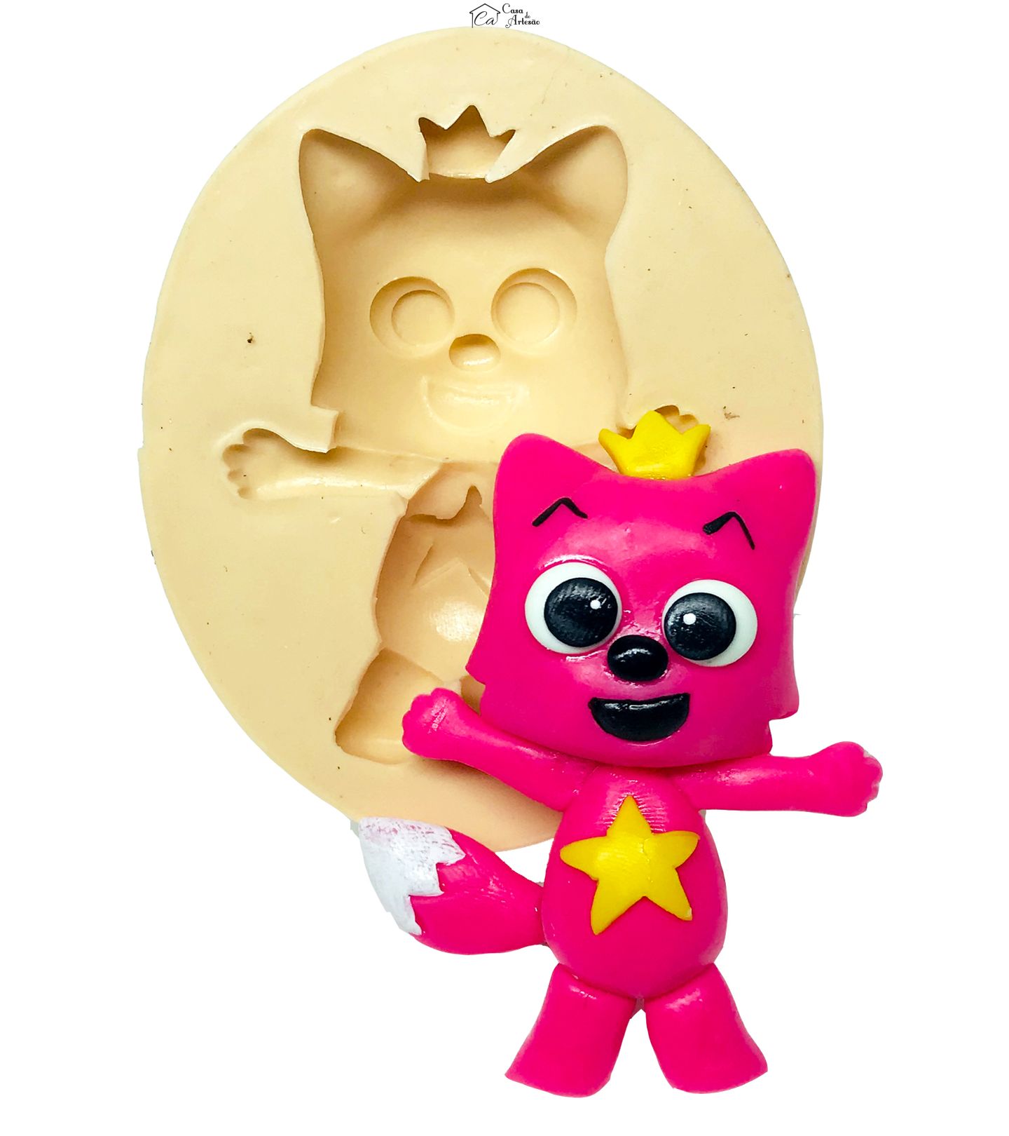 Molde de silicone - Baby Shark - Gato - Grande - P624