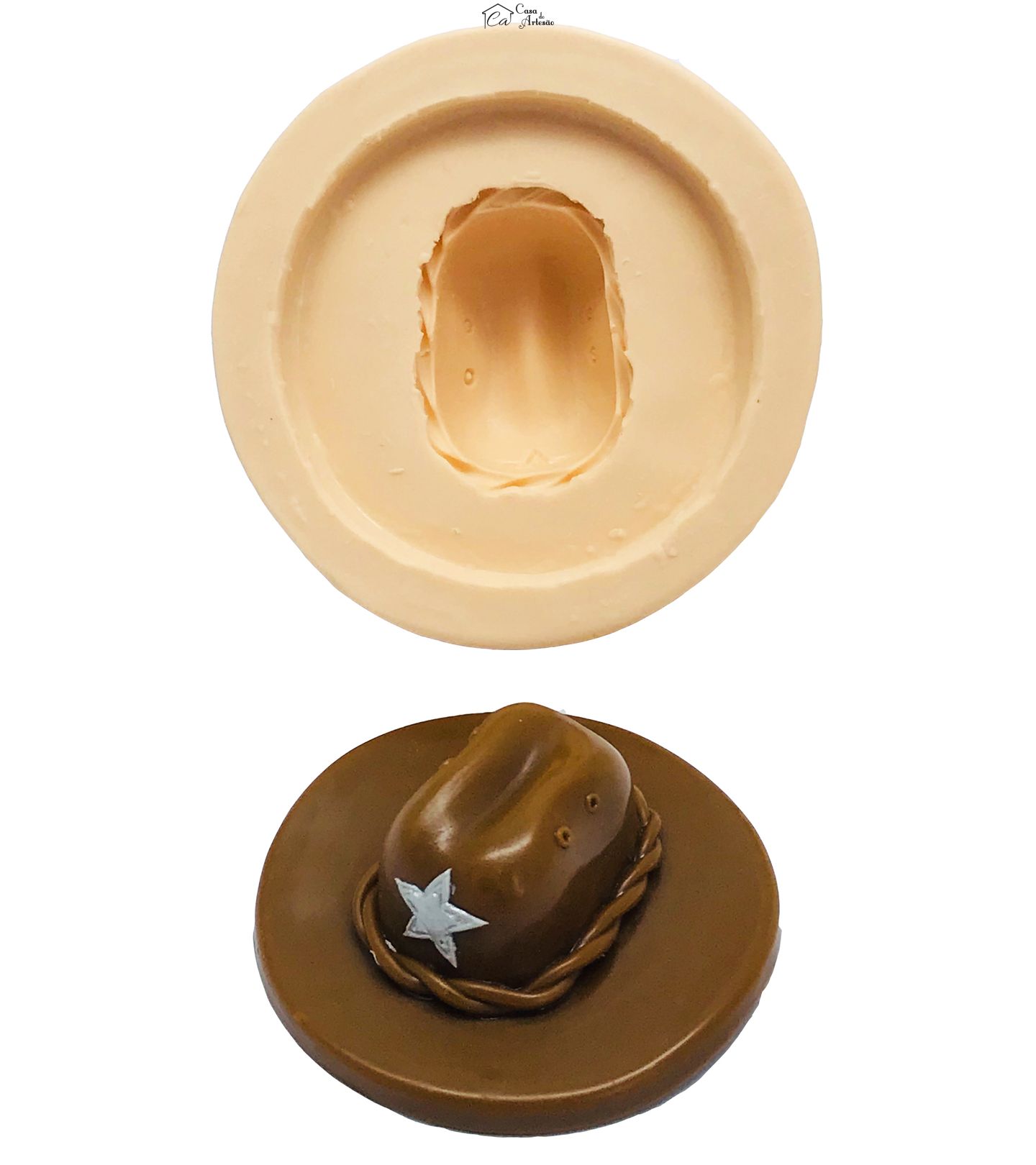 Molde de silicone - Country - Chapeu Grande - P458