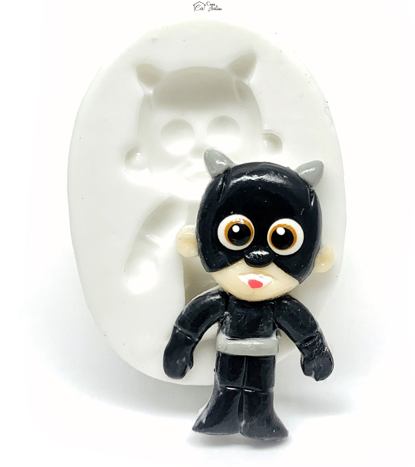 Molde de silicone - Os Aventureiros - Aventureiro Preto - Pequeno - P1219