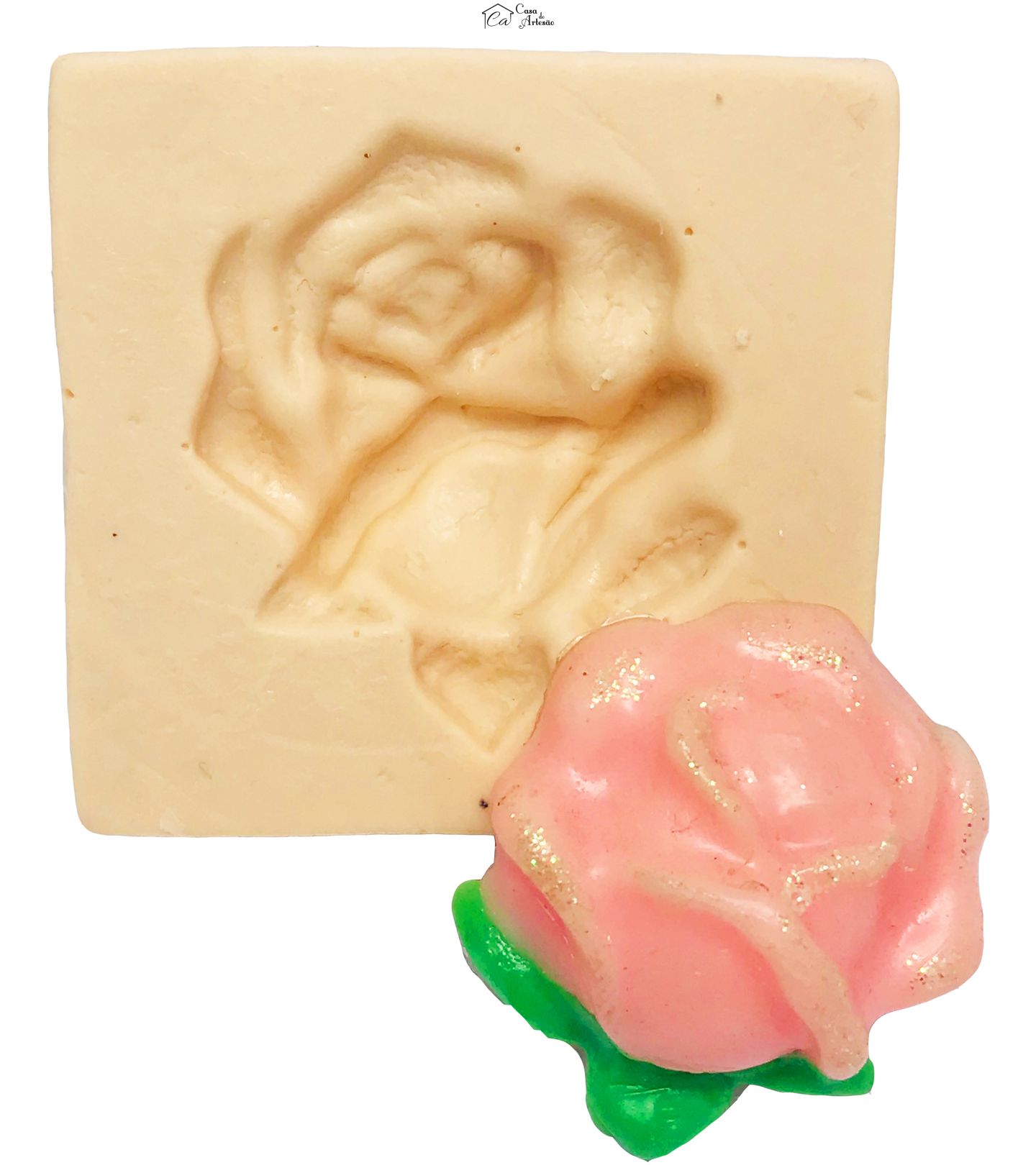 Molde de silicone - Rosa Média - P159