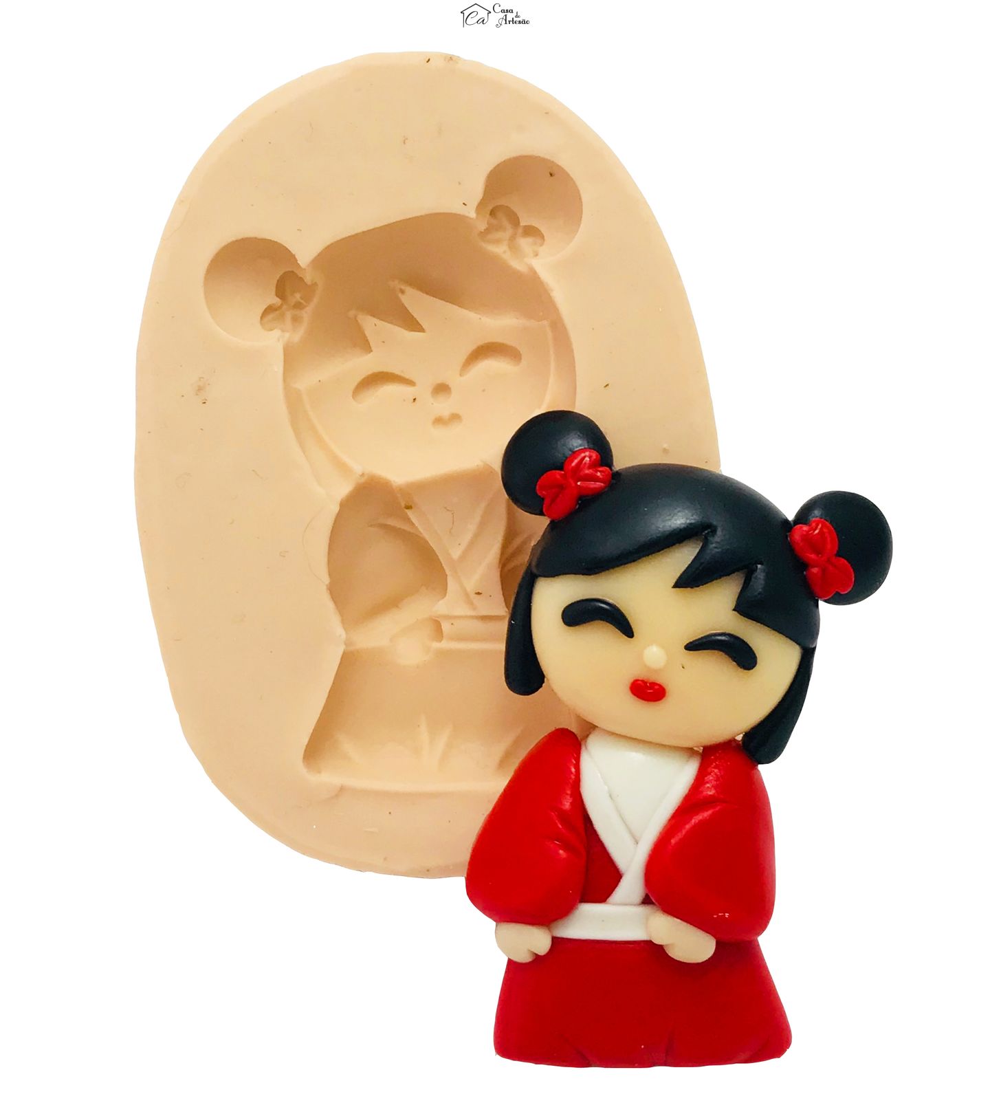 Molde de silicone - Gueixa - Modelo 01 - Grande - P448